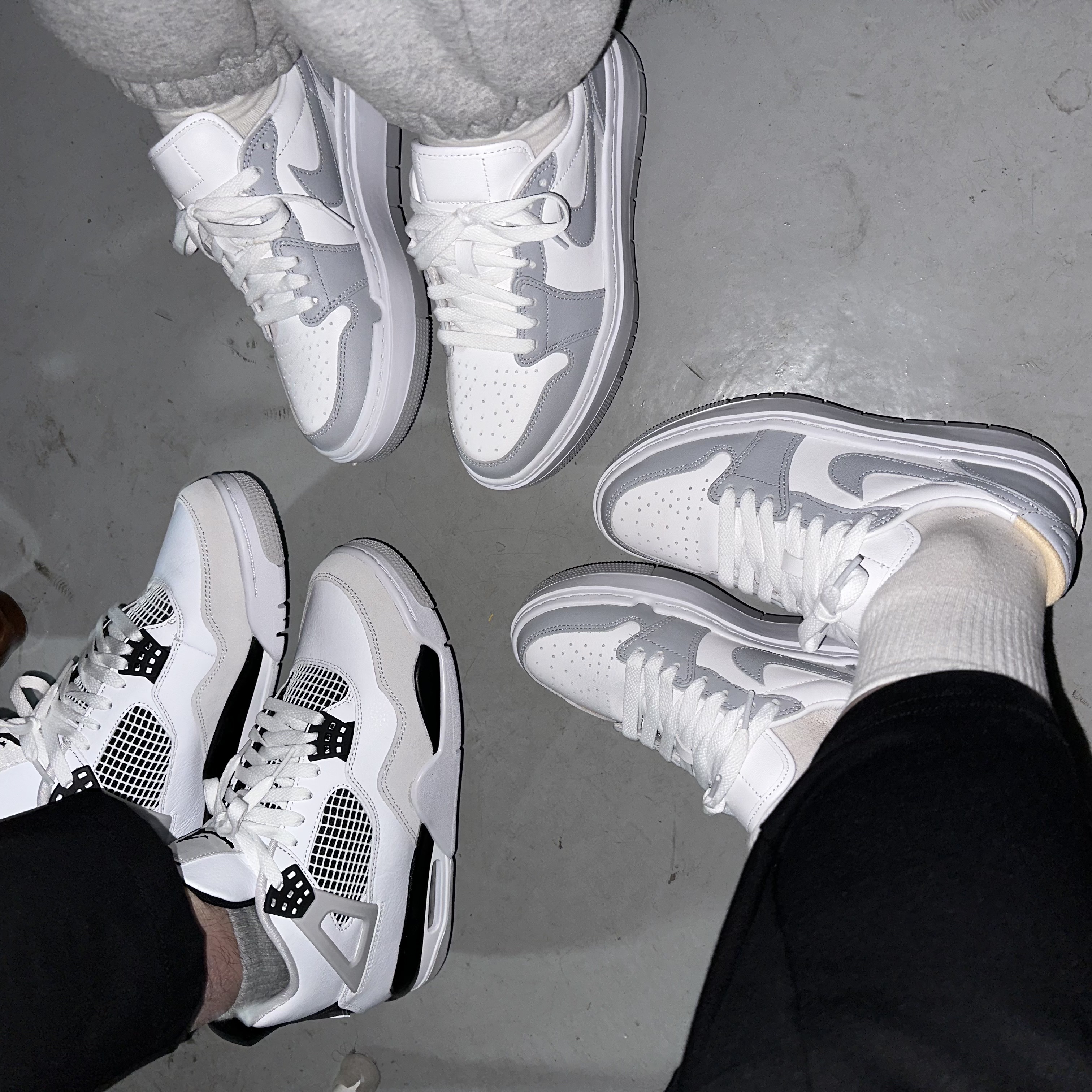 Jordan 4 Retro White and Black 착용 스타일 - 4