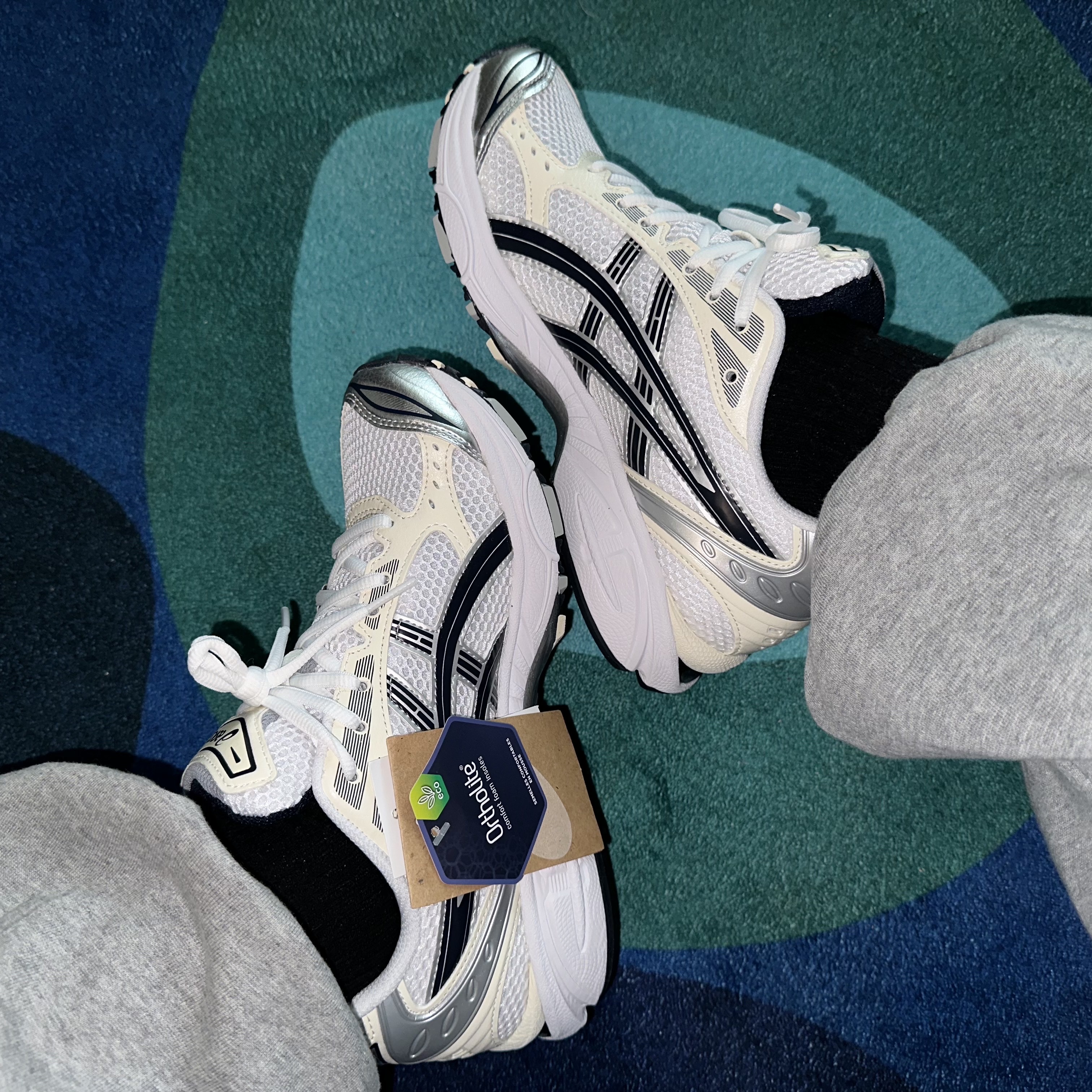 (W) Asics Gel-Kayano 14 White Midnight 착용 스타일 - 2