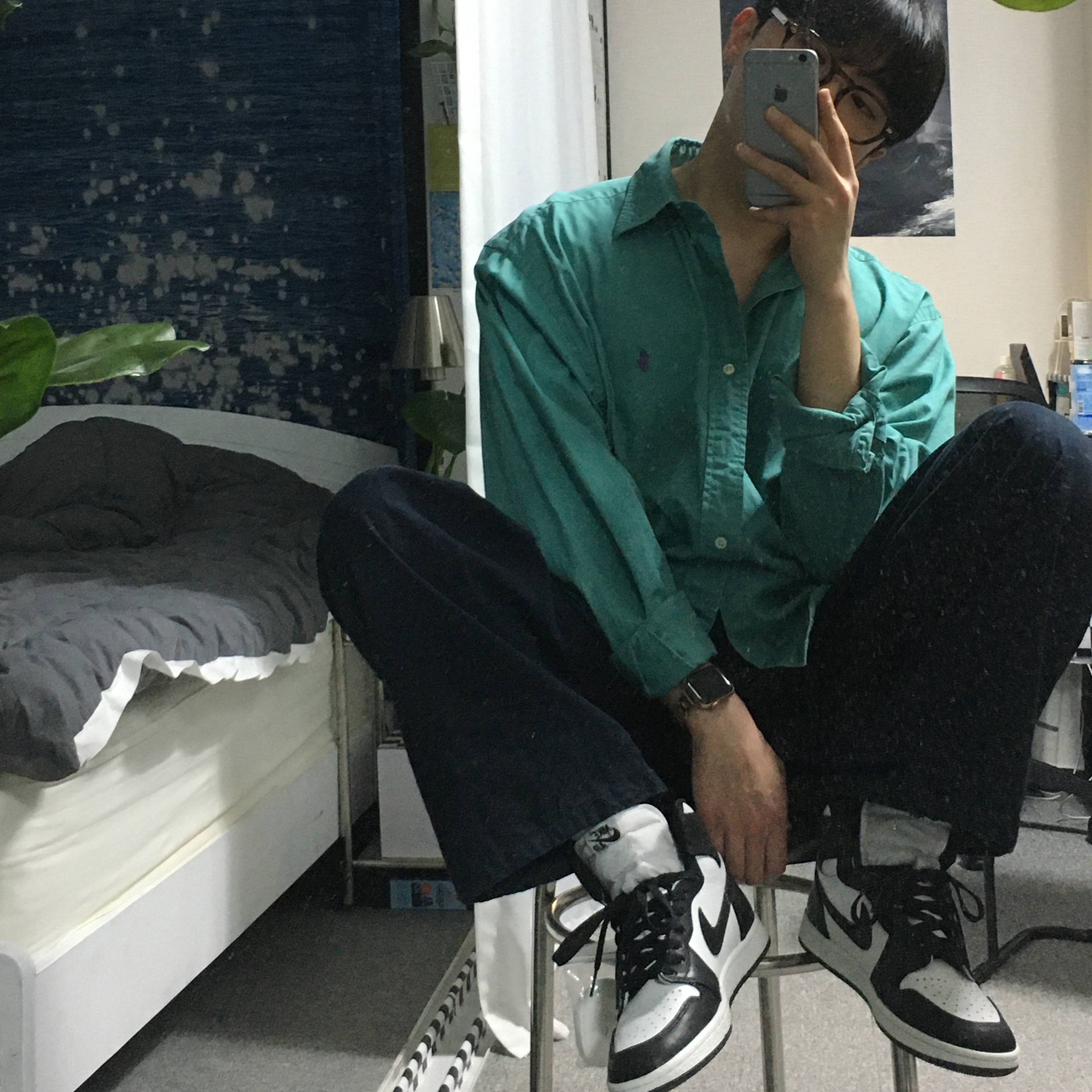 Jordan 1 High 85 Black White 착용 스타일
