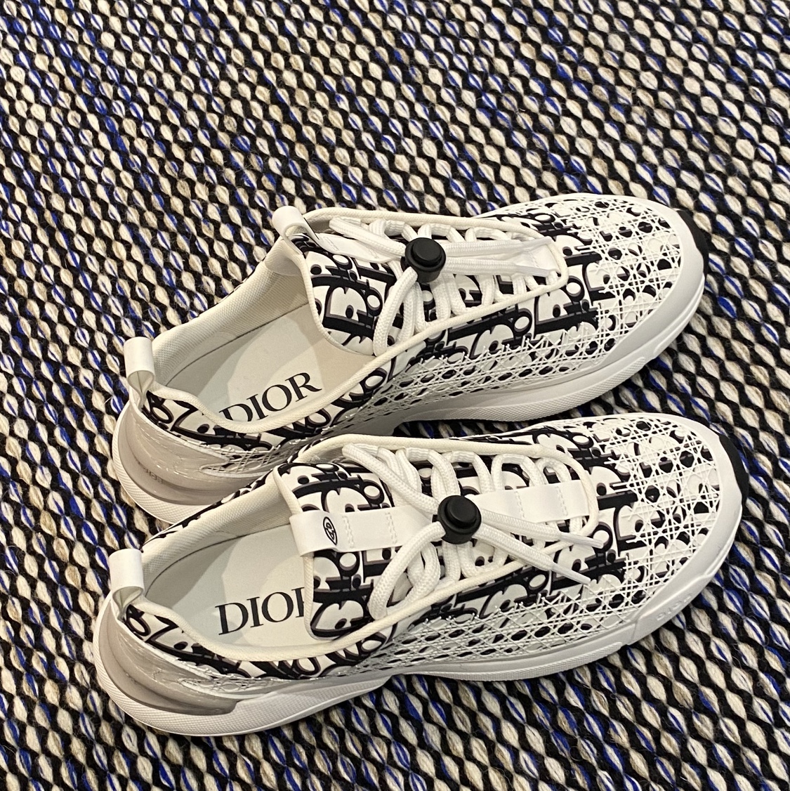 Dior B24 Oblique Cannage Motif White, (W) Dior Walk'N'Dior Sneakers Oblique Gray 착용 스타일 - 1