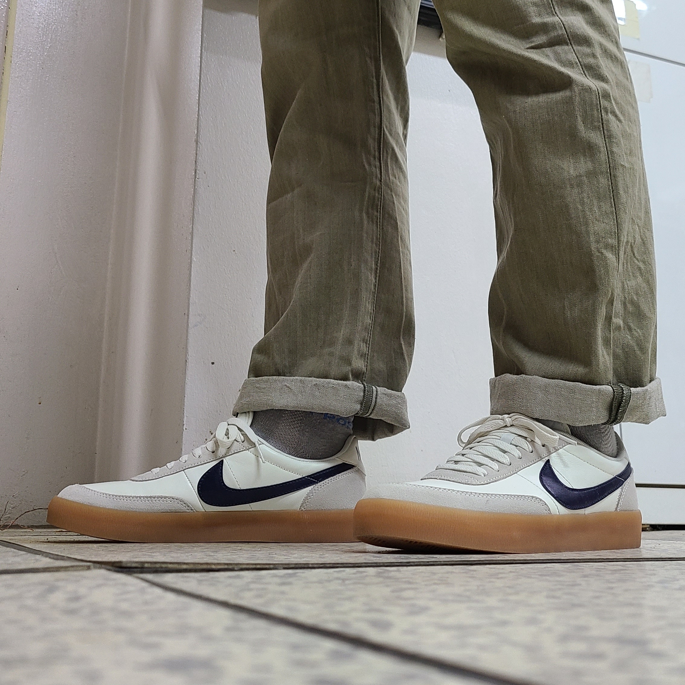 Nike x J.Crew Killshot 2 Sail Midnight Navy 착용 스타일 - 2