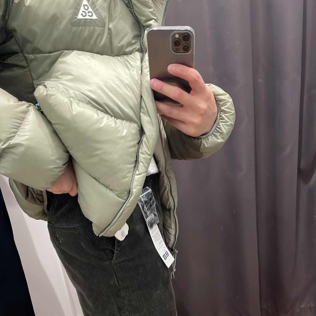 Nike ACG Therma-Fit ADV Lunar Lake Puffer Jacket Light Army - Asia 착용 스타일