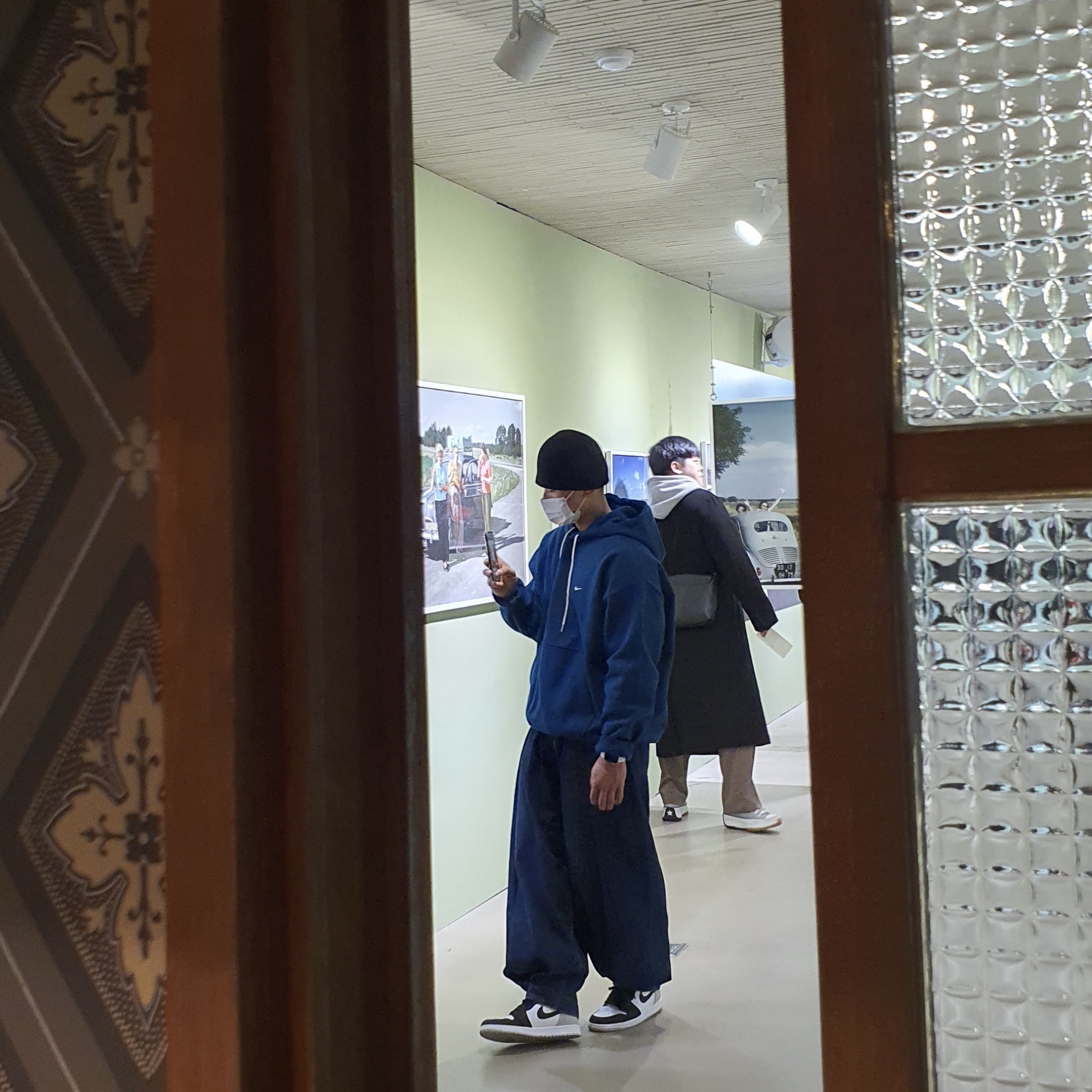 Zara x Ader Error Wide Leg Jeans Blue, Nike NRG Solo Swoosh Fleece Hoodie Valerian Blue - Asia 착용 스타일 - 2