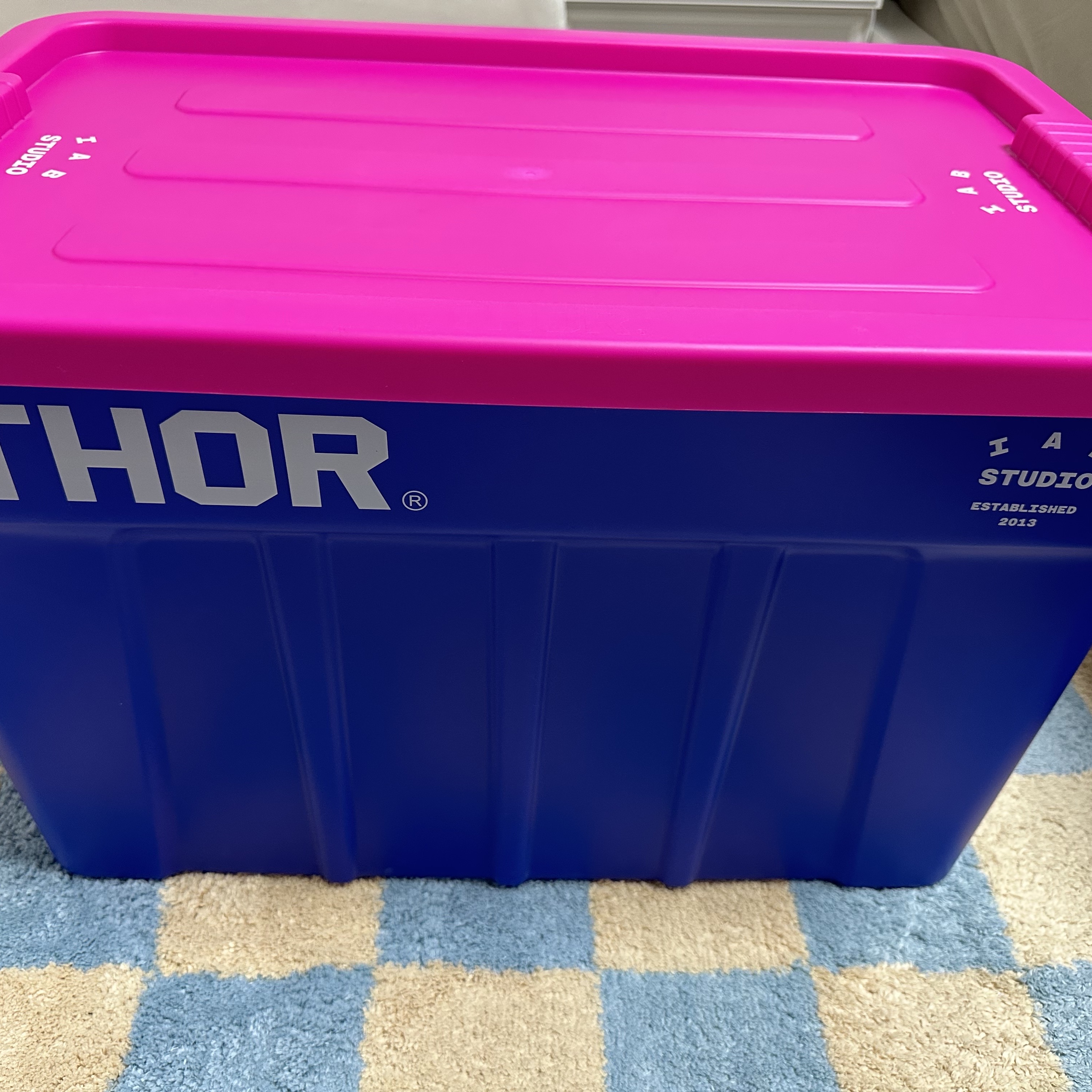 IAB Studio x Thor 75L Container Blue Pink 착용 스타일 - 1