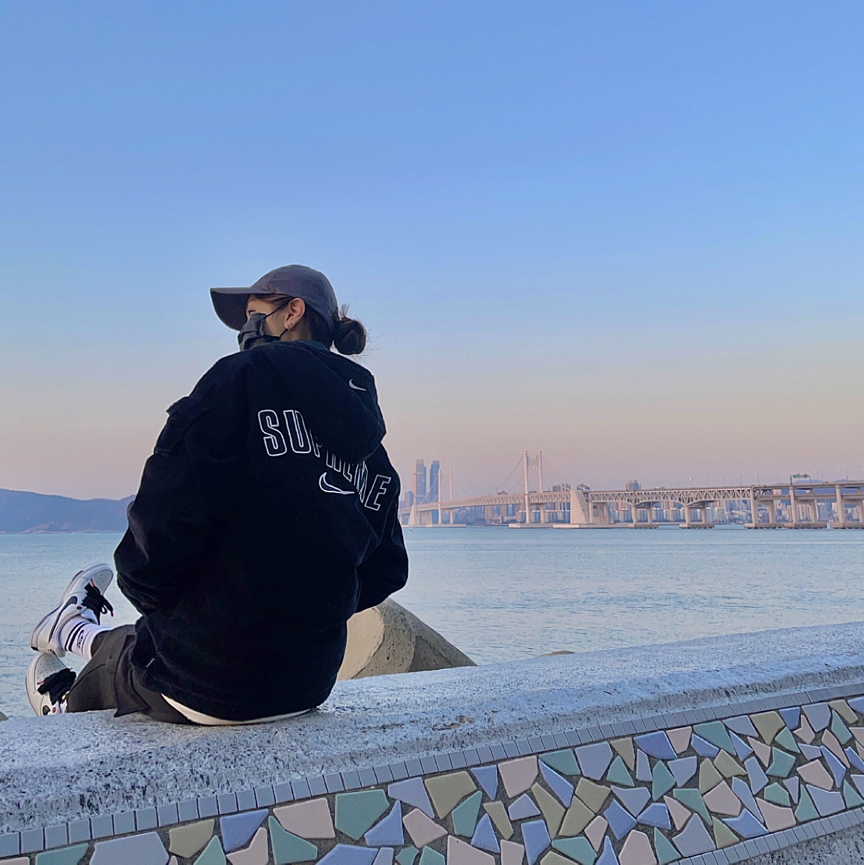 Nike x Peaceminusone Air Force 1 Low Para-Noise 2.0, Supreme x Nike Arc Corduroy Hooded Jacket Black - 22SS 착용 스타일 - 2