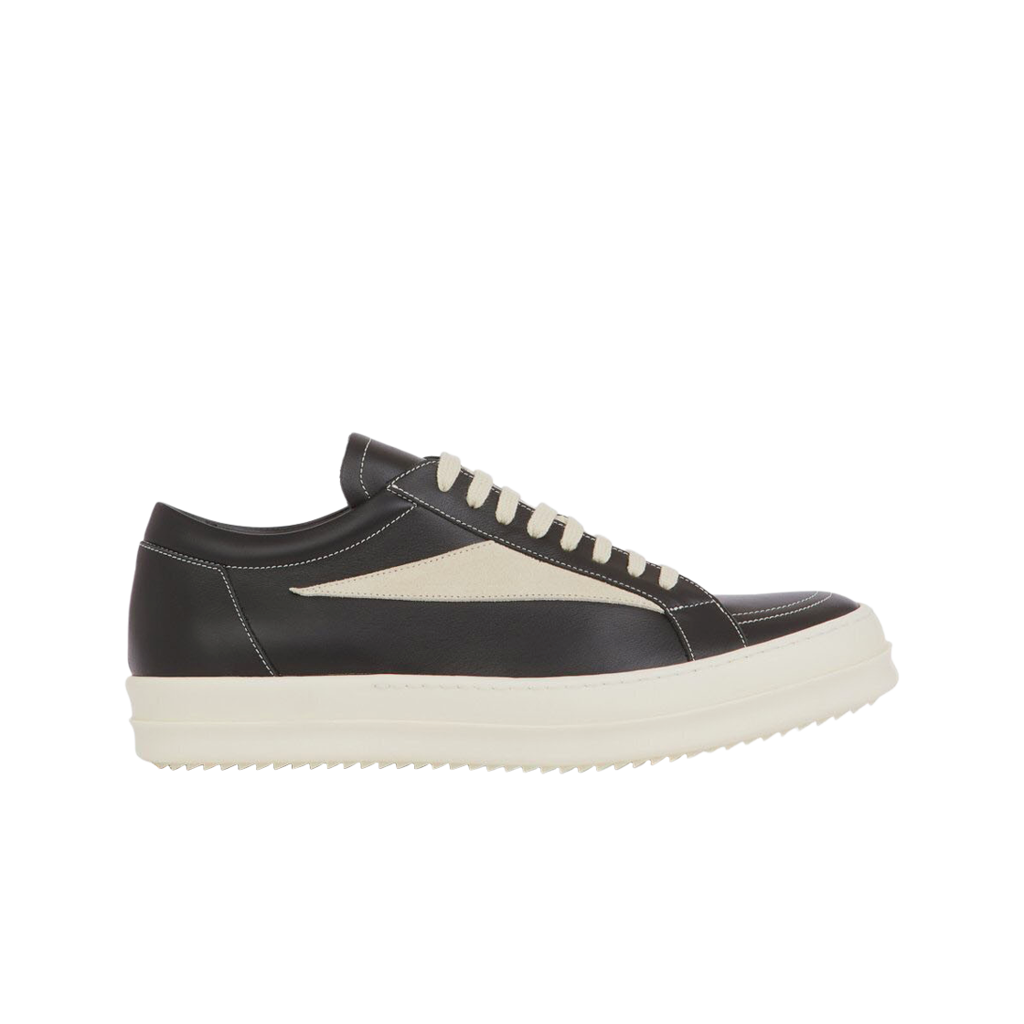 (W) 릭 오웬스 빈티지 스니커즈 블랙 밀크 화이트((W) Rick Owens Vintage Sneakers Black Milk White) - 1