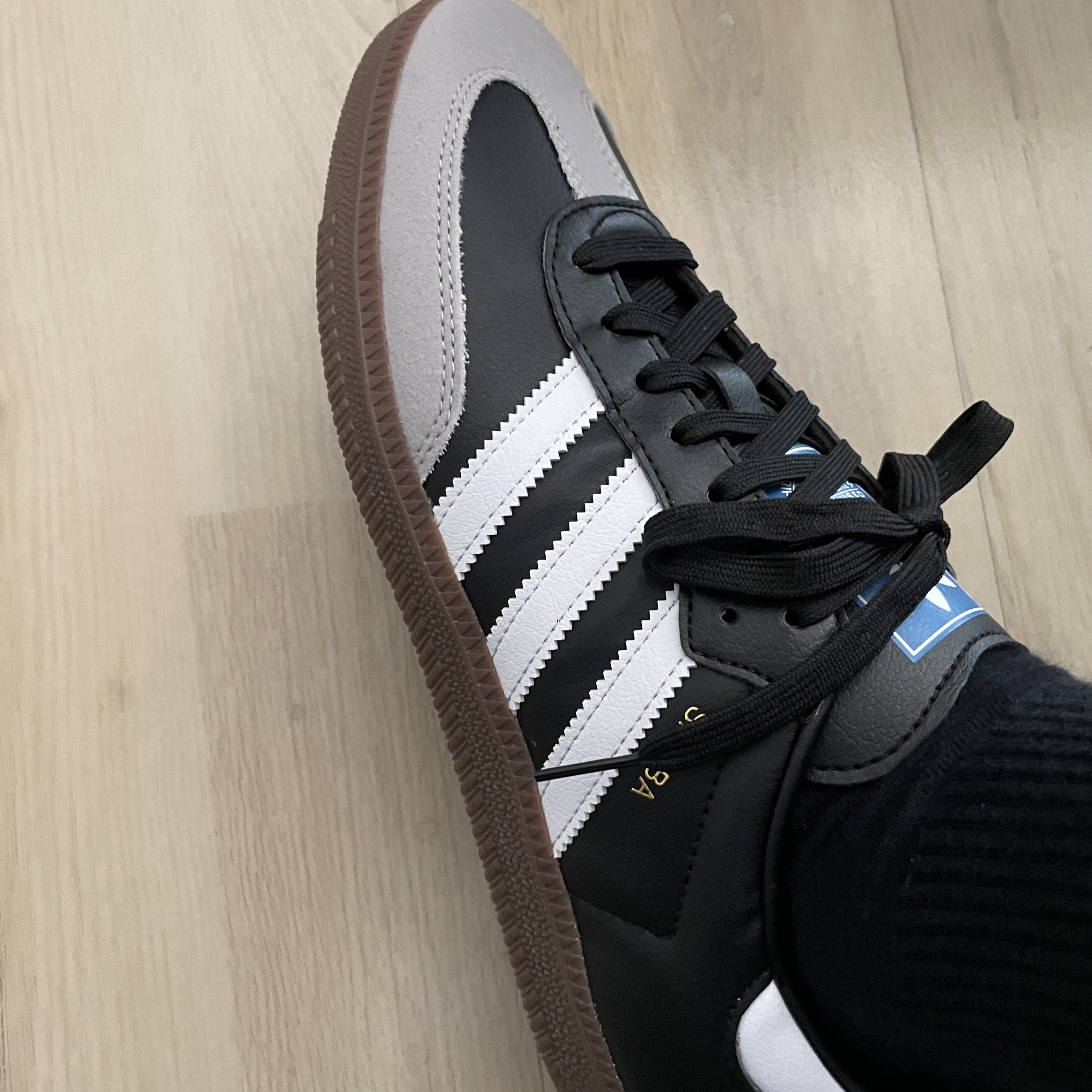 Adidas Samba Vegan Black White 착용 스타일