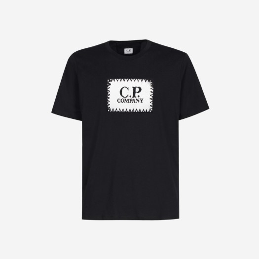 C.P. 컴퍼니 30/1 저지 라벨 티셔츠 블랙 - 23SS
