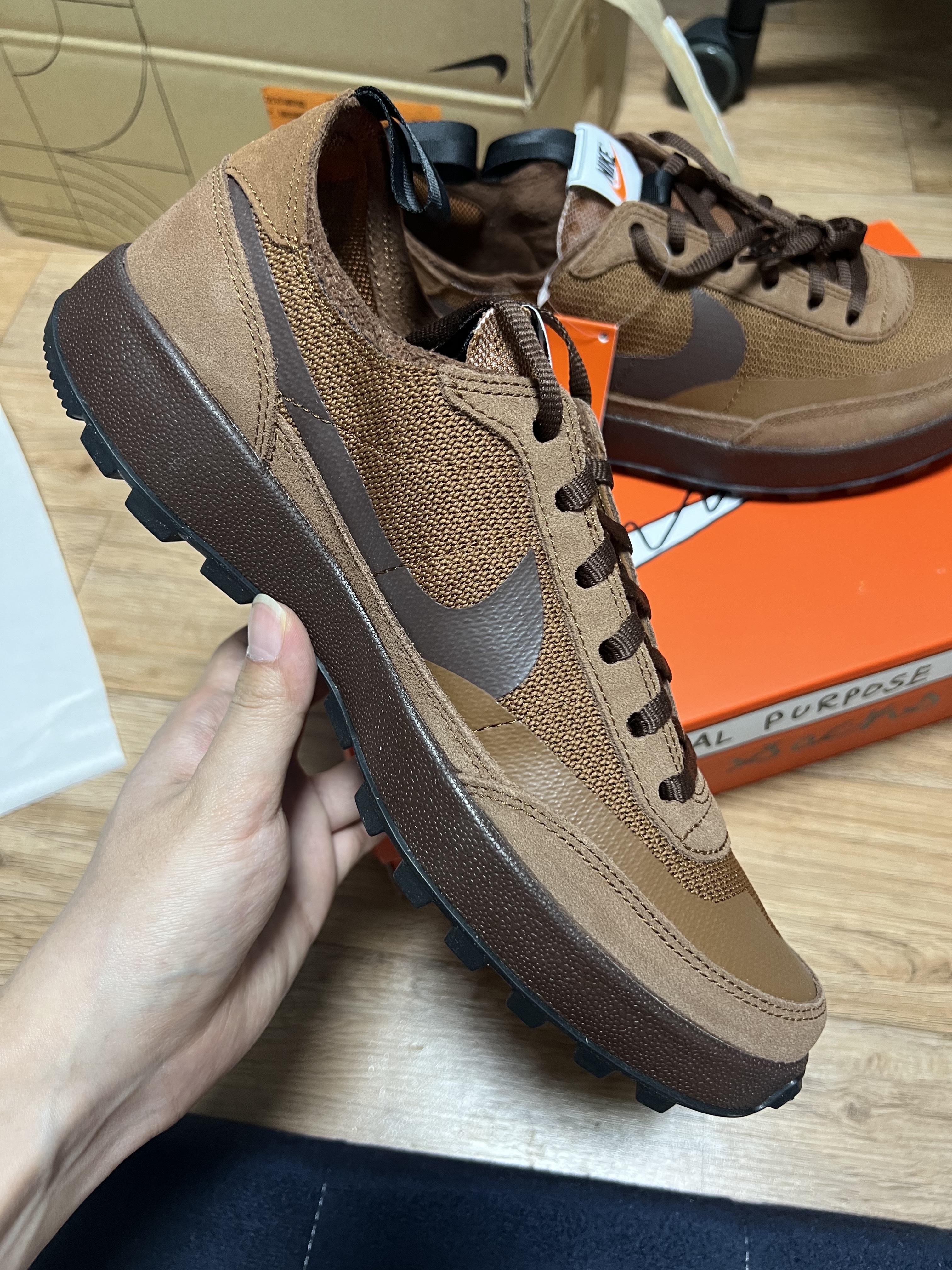 Nike x Tom Sachs General Purpose Shoe Brown 착용 스타일 - 3