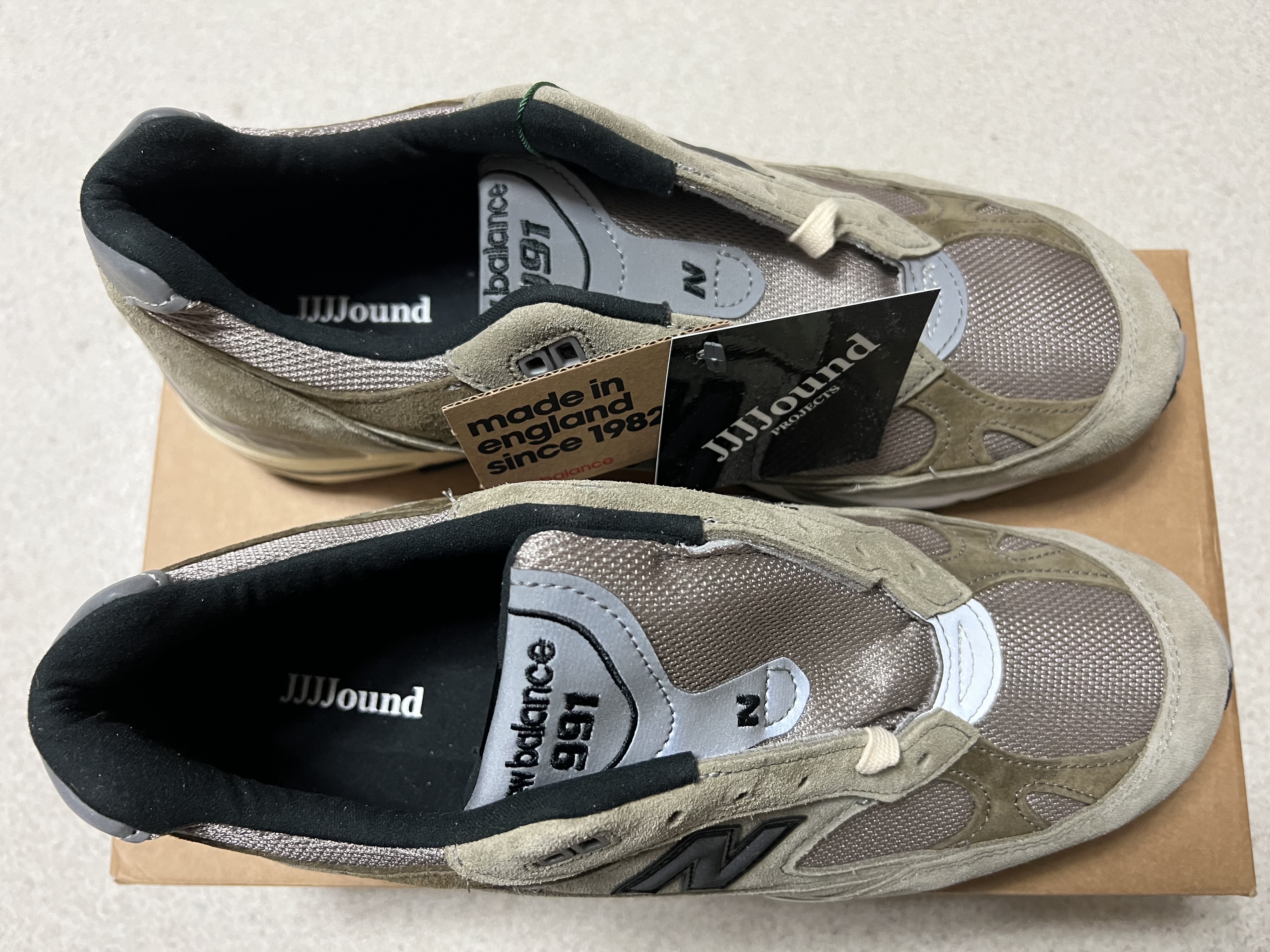 New Balance x JJJJound 991 Made in UK Grey 착용 스타일 - 4