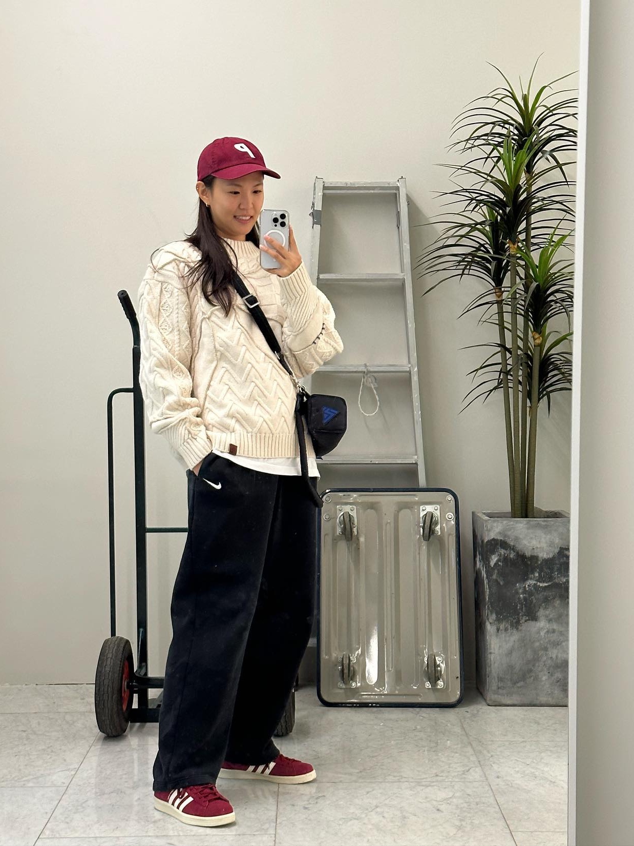 Palace Canvas P 6-Panel Tan - 21FW, Palace Canvas P 6-Panel Black - 21FW 착용 스타일