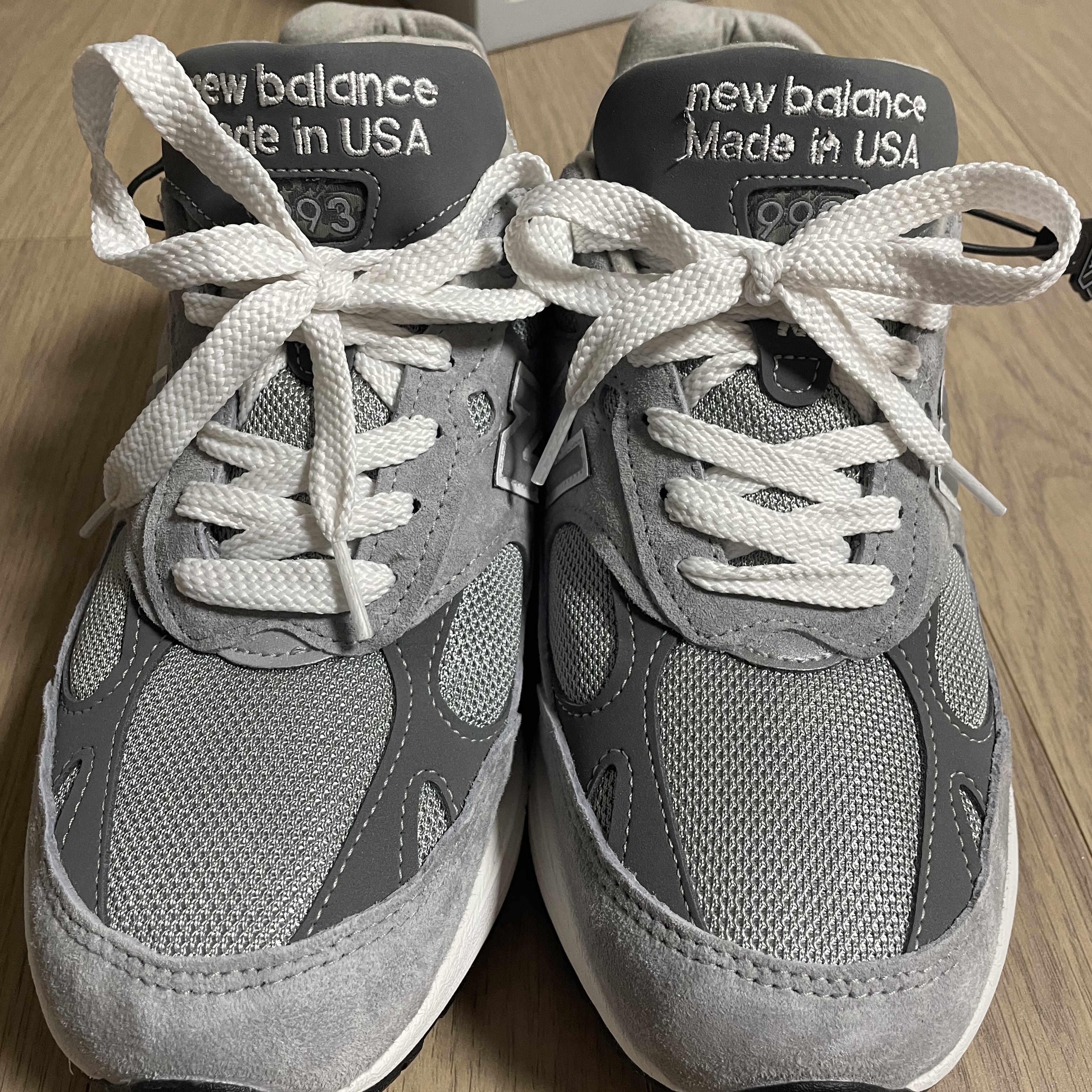New Balance 993 Made in USA Grey - 4E Extra Wide 착용 스타일