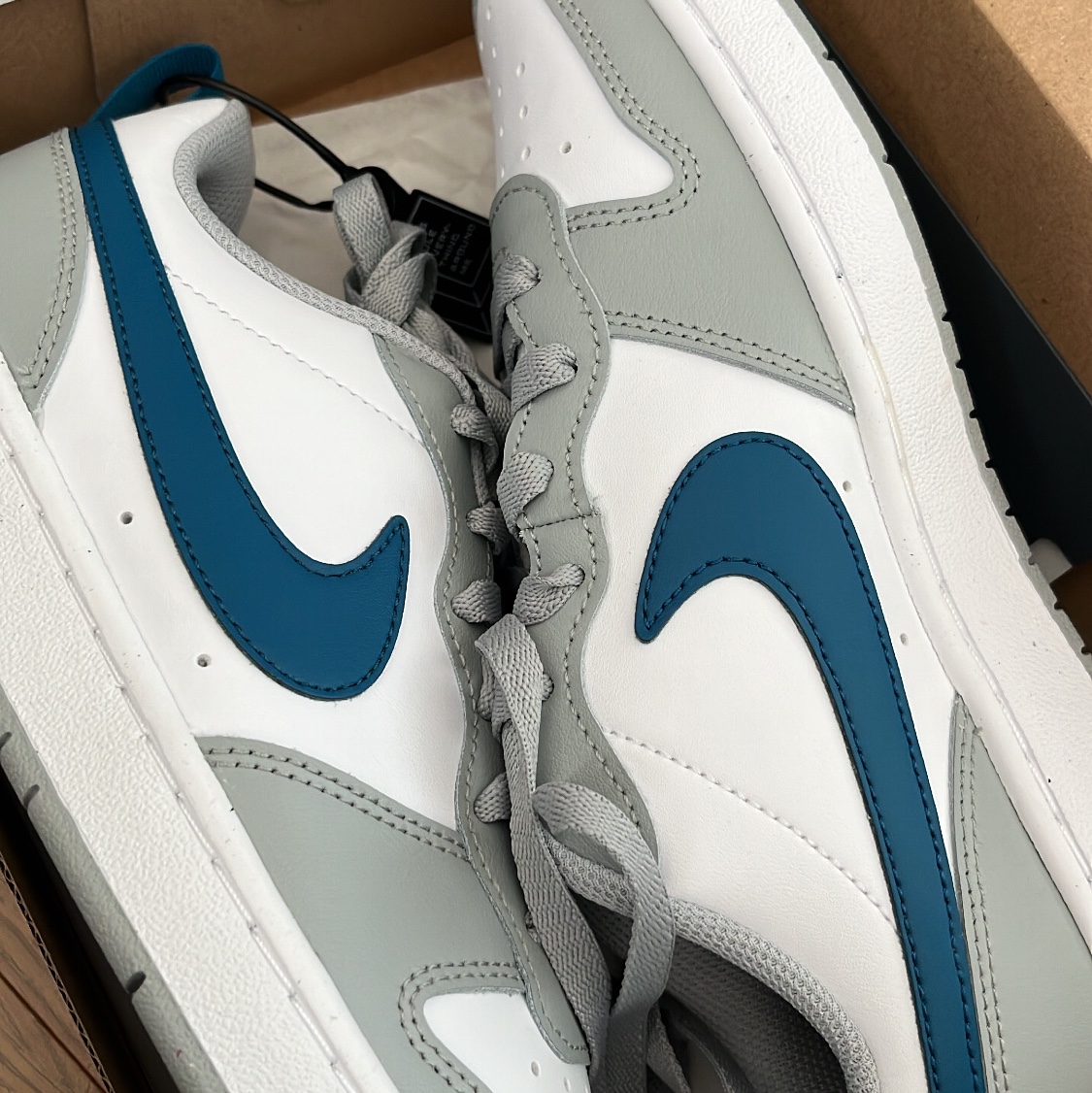 (GS) Nike Court Borough Low 2 Light Smoke Grey 착용 스타일