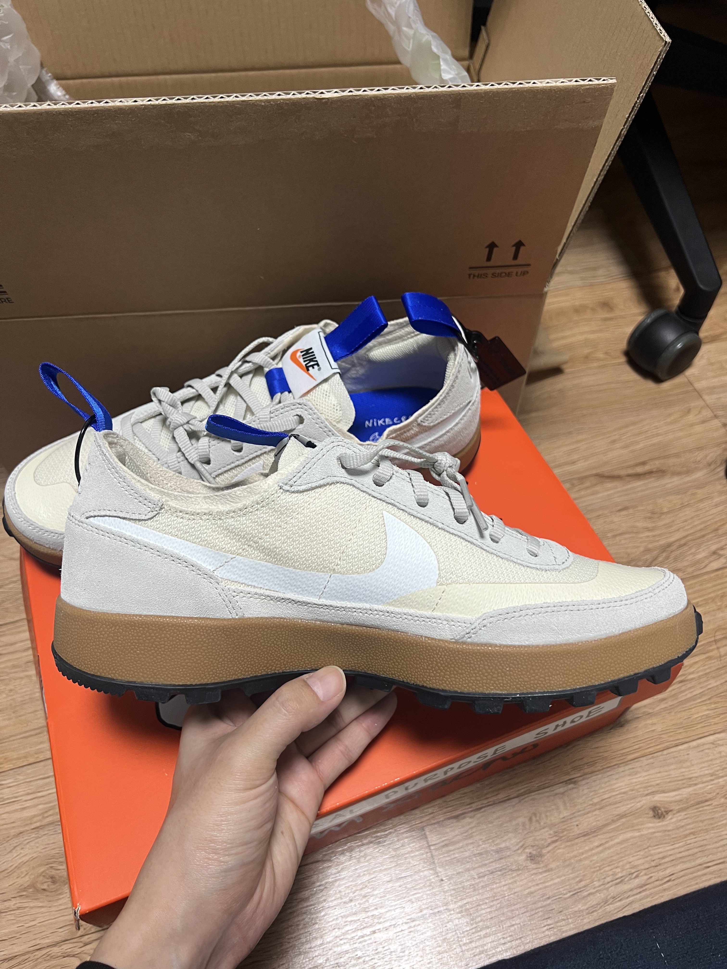 Nike x Tom Sachs General Purpose Shoe Light Cream 착용 스타일 - 3