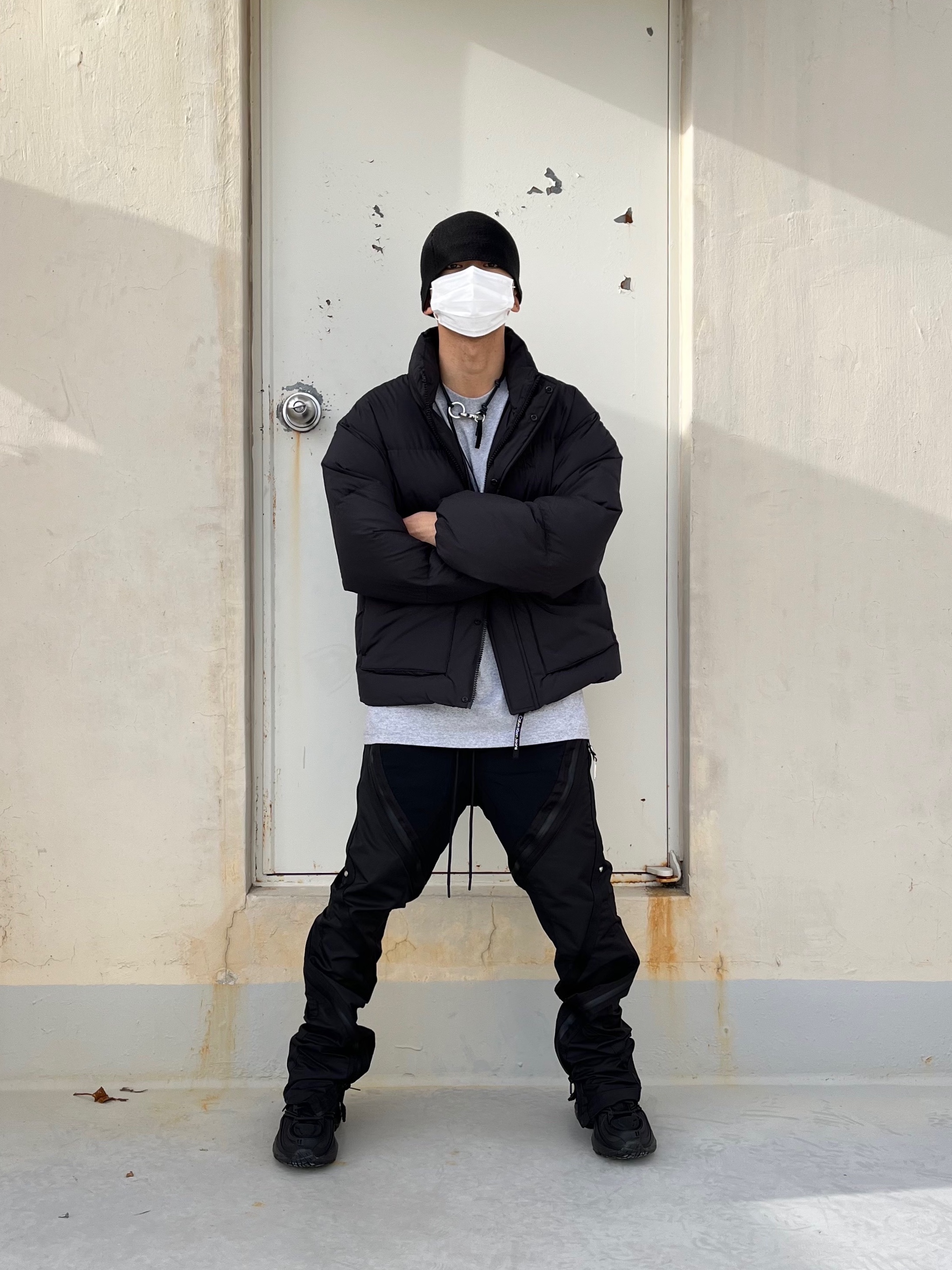 Our Legacy Ladon Leather Keychain Black, Reebok x Kanghyuk Premier Road Modern Mid Black 착용 스타일