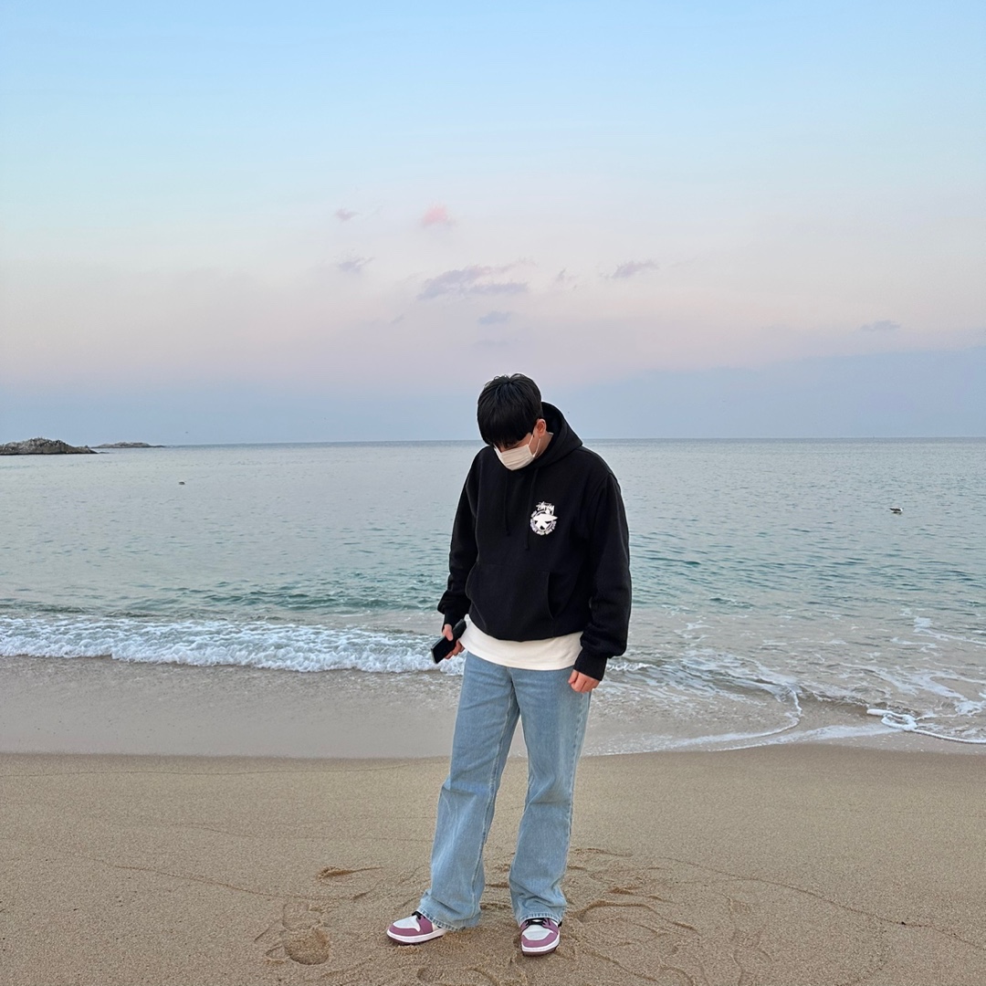 Stussy Beach Roots Hoodie Black, (W) Jordan 1 Mid SE Light Mulberry 착용 스타일 - 2