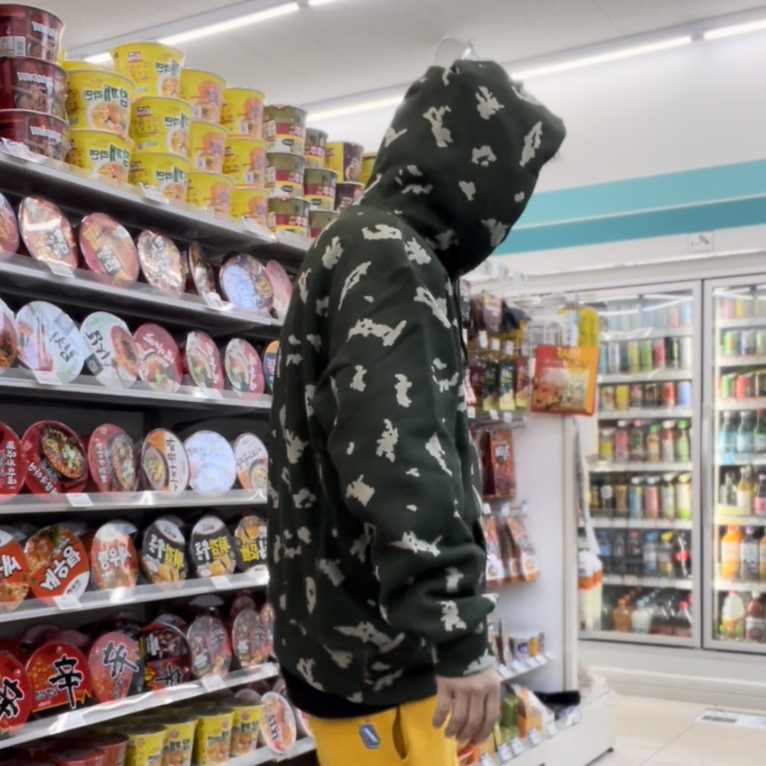 Supreme Box Logo Hooded Sweatshirt Olive Russian Camo - 21FW 착용 스타일 - 4