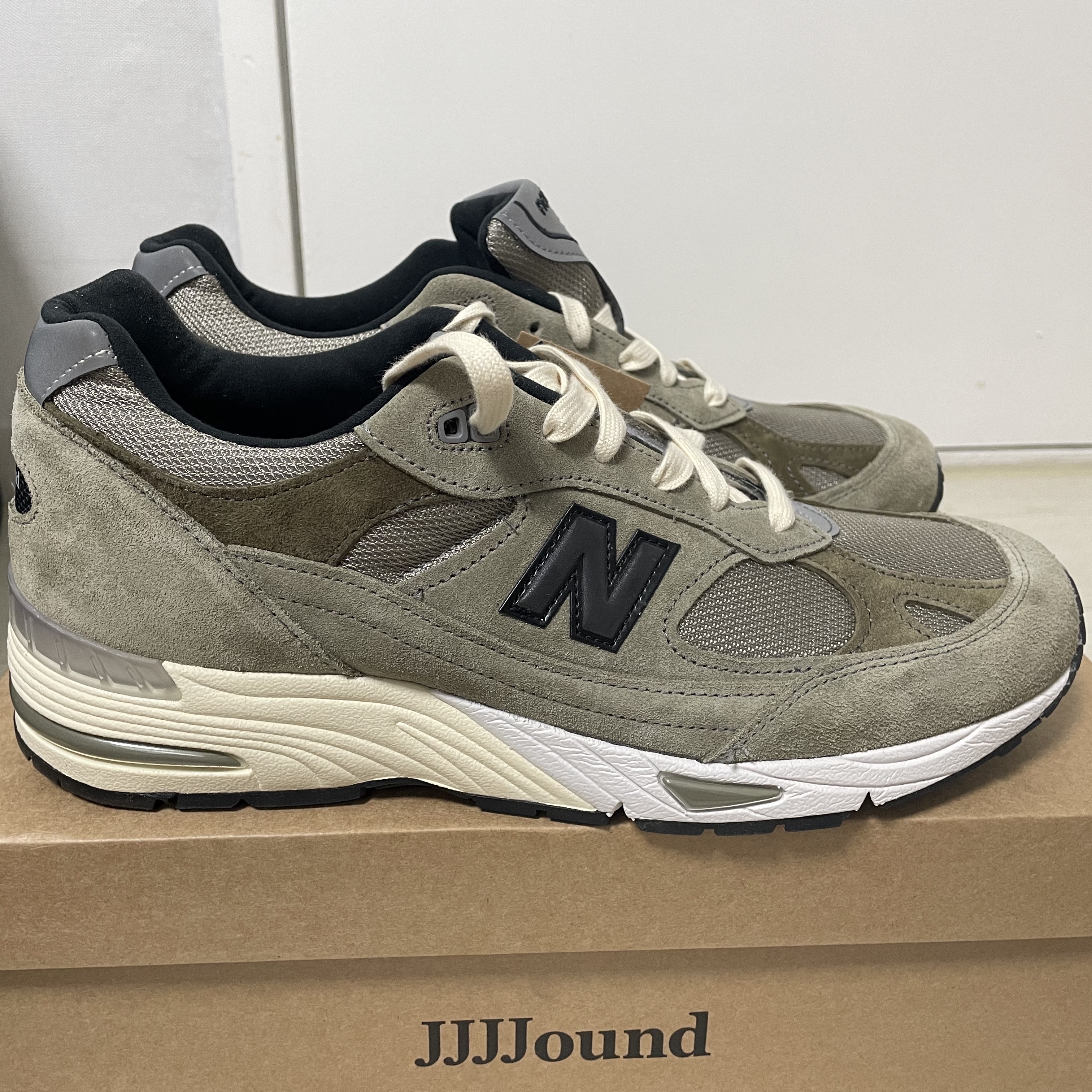 New Balance x JJJJound 991 Made in UK Grey 착용 스타일 - 1