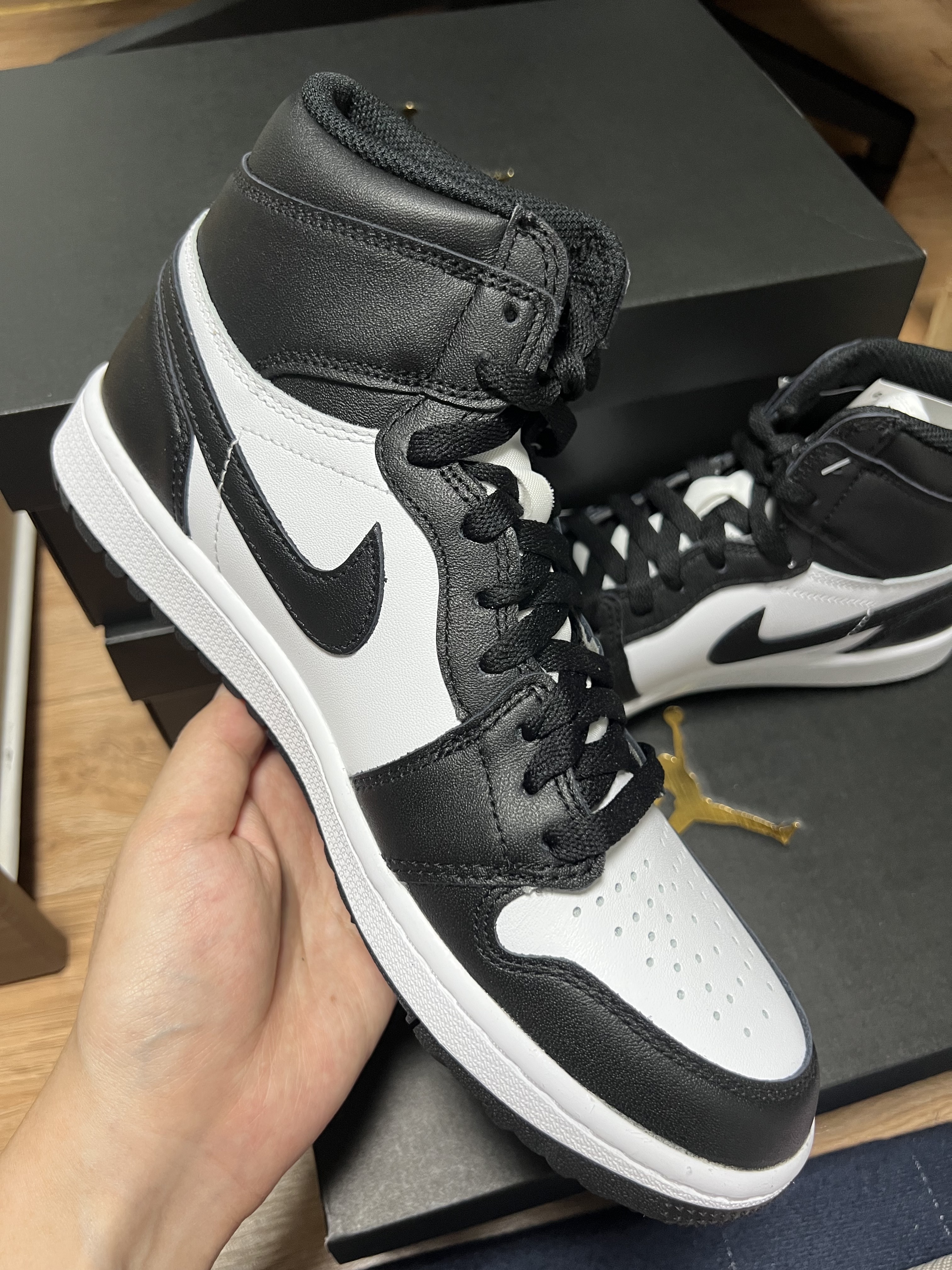 Jordan 1 High Golf White Black 착용 스타일 - 2