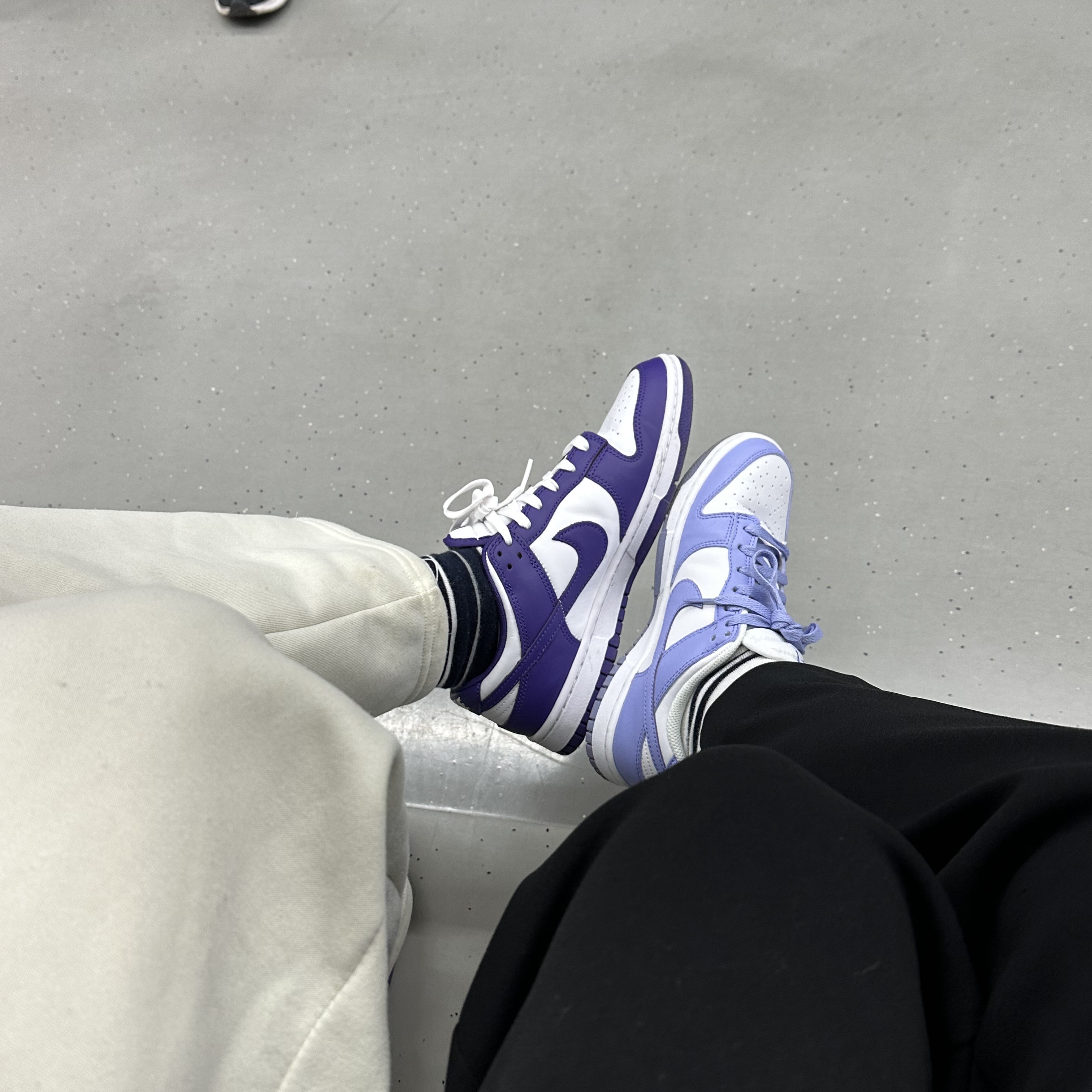 Nike Dunk Low Retro Championship Court Purple 착용 스타일