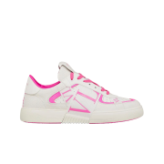 Valentino Calfskin VL7N Low-Top Sneakers with Bands White Pink