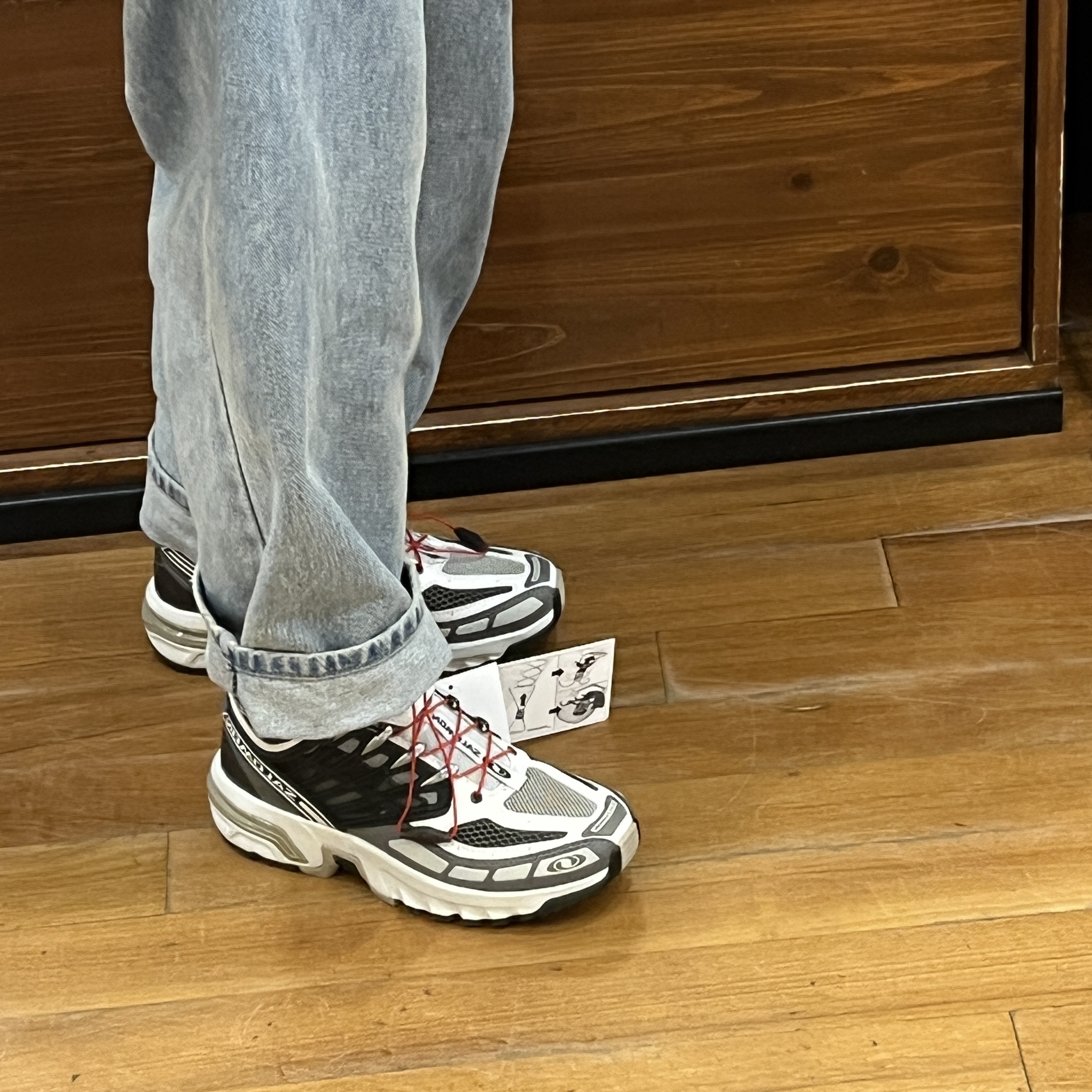 Salomon ACS Pro Beluga Vintage Khaki 착용 스타일 - 2