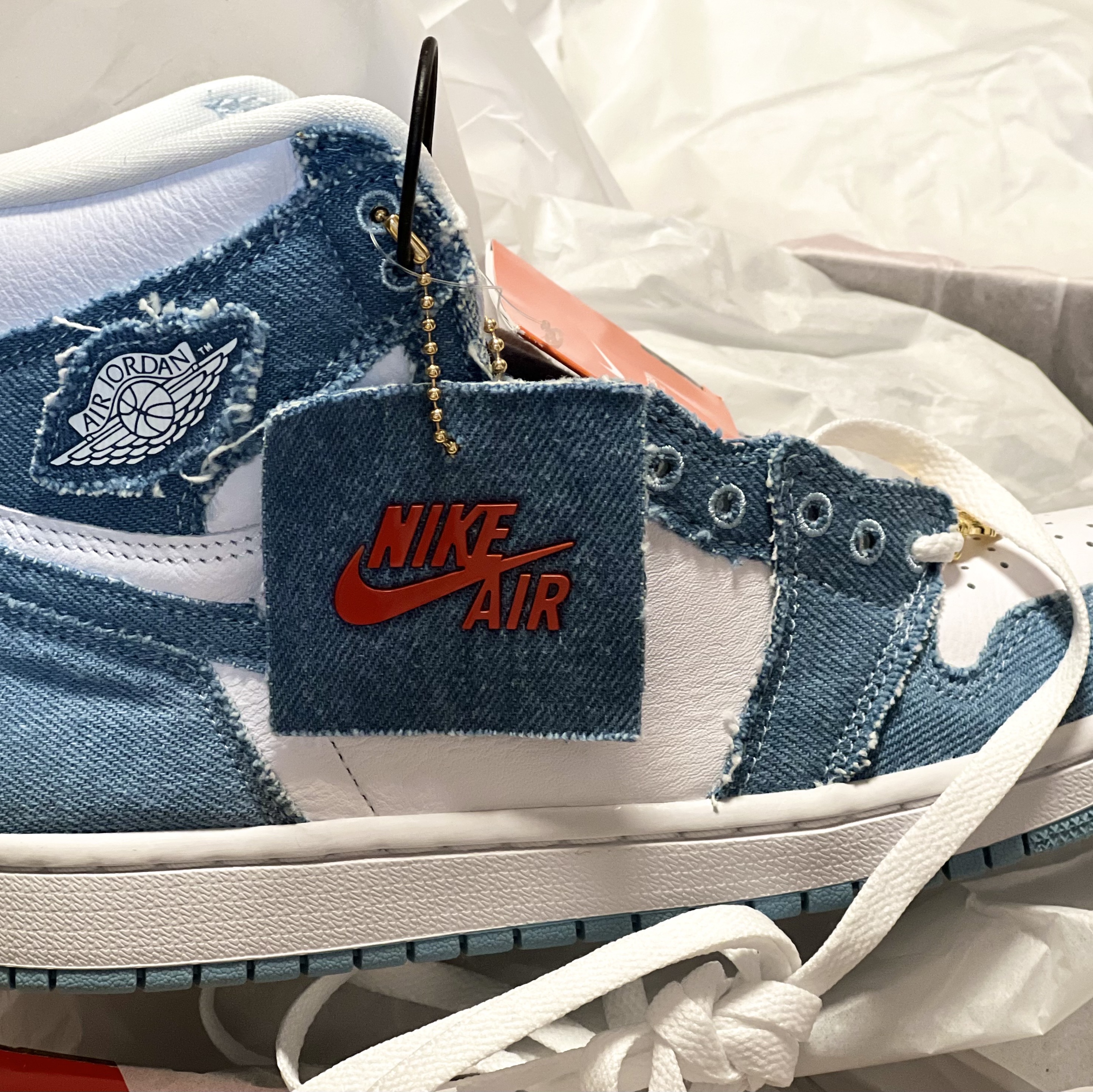 (W) Jordan 1 Retro High OG Denim 착용 스타일 - 2