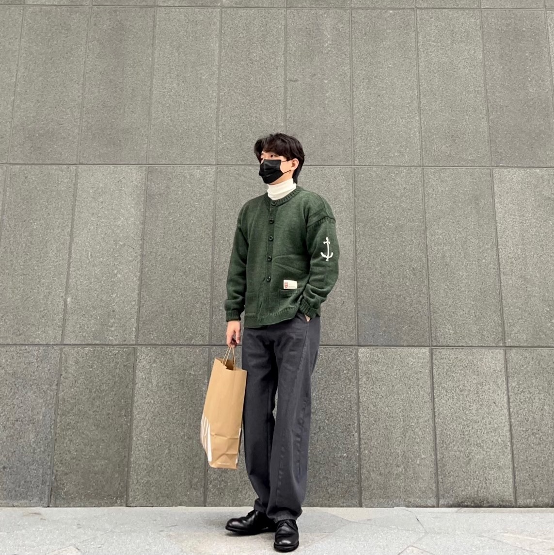 Guidi 992X Horse Full Grain Leather Derby Black 착용 스타일