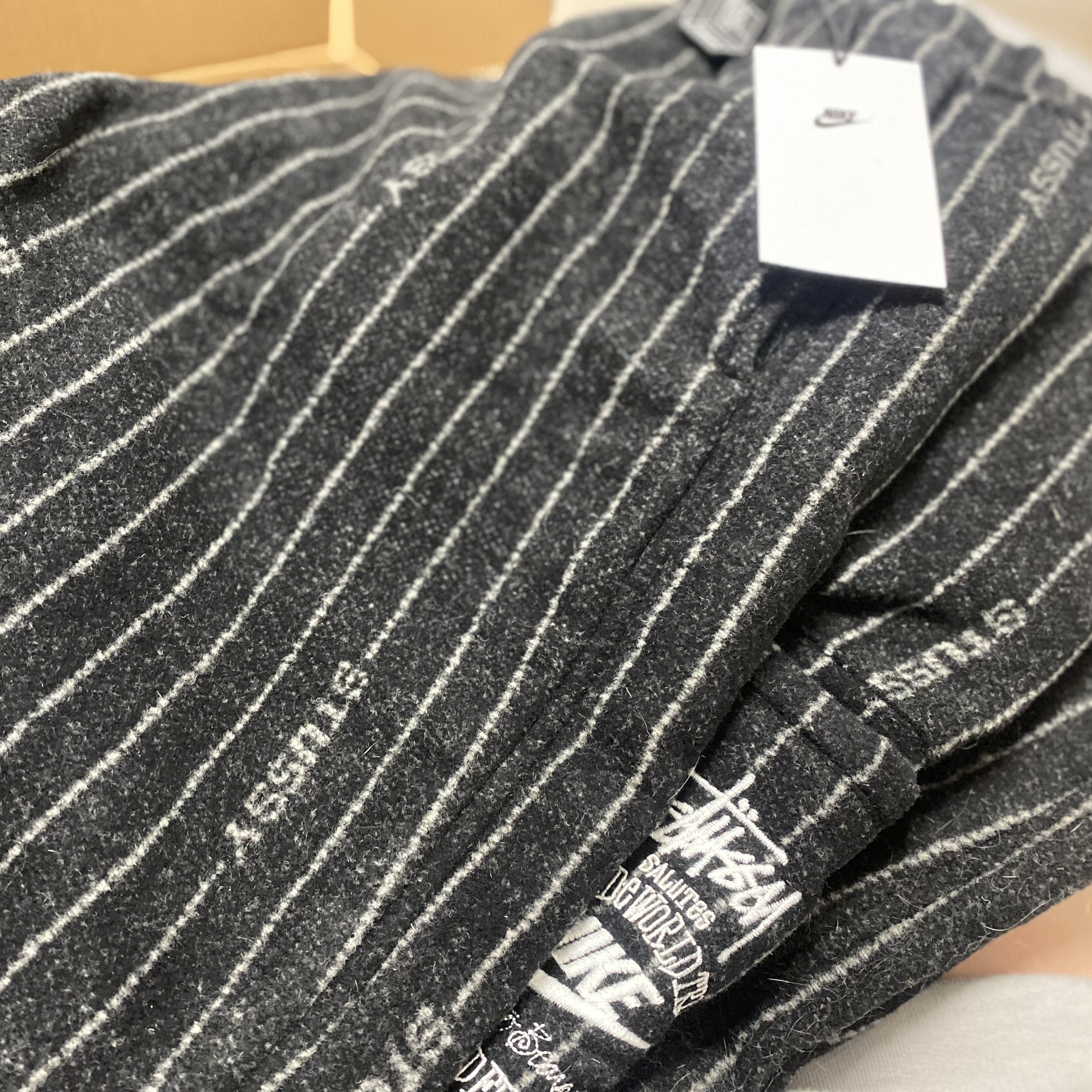 Nike x Stussy NRG Striped Wool Pants Black (DR4021-010) 착용 스타일