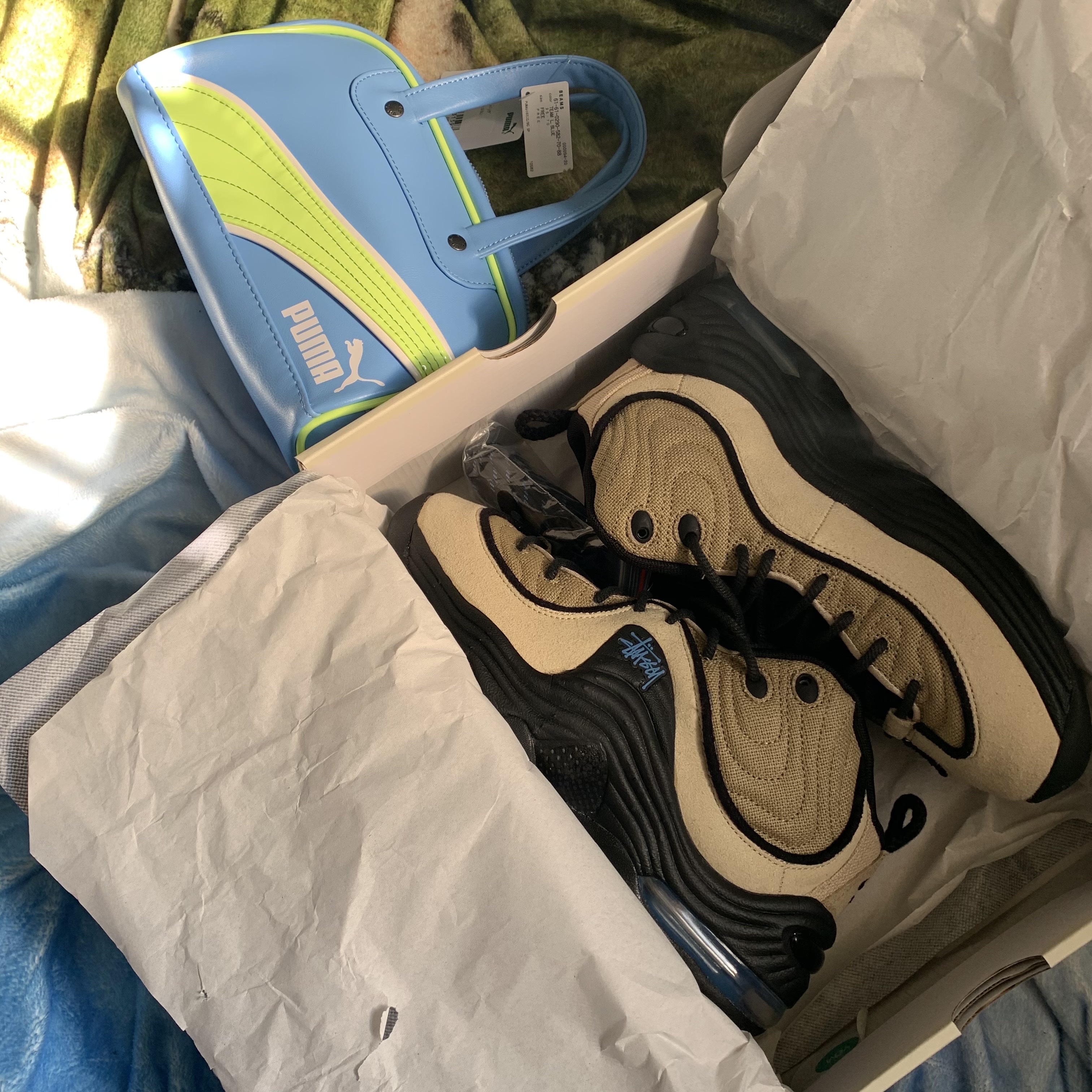 Nike x Stussy Air Penny II Rattan and Limestone 착용 스타일