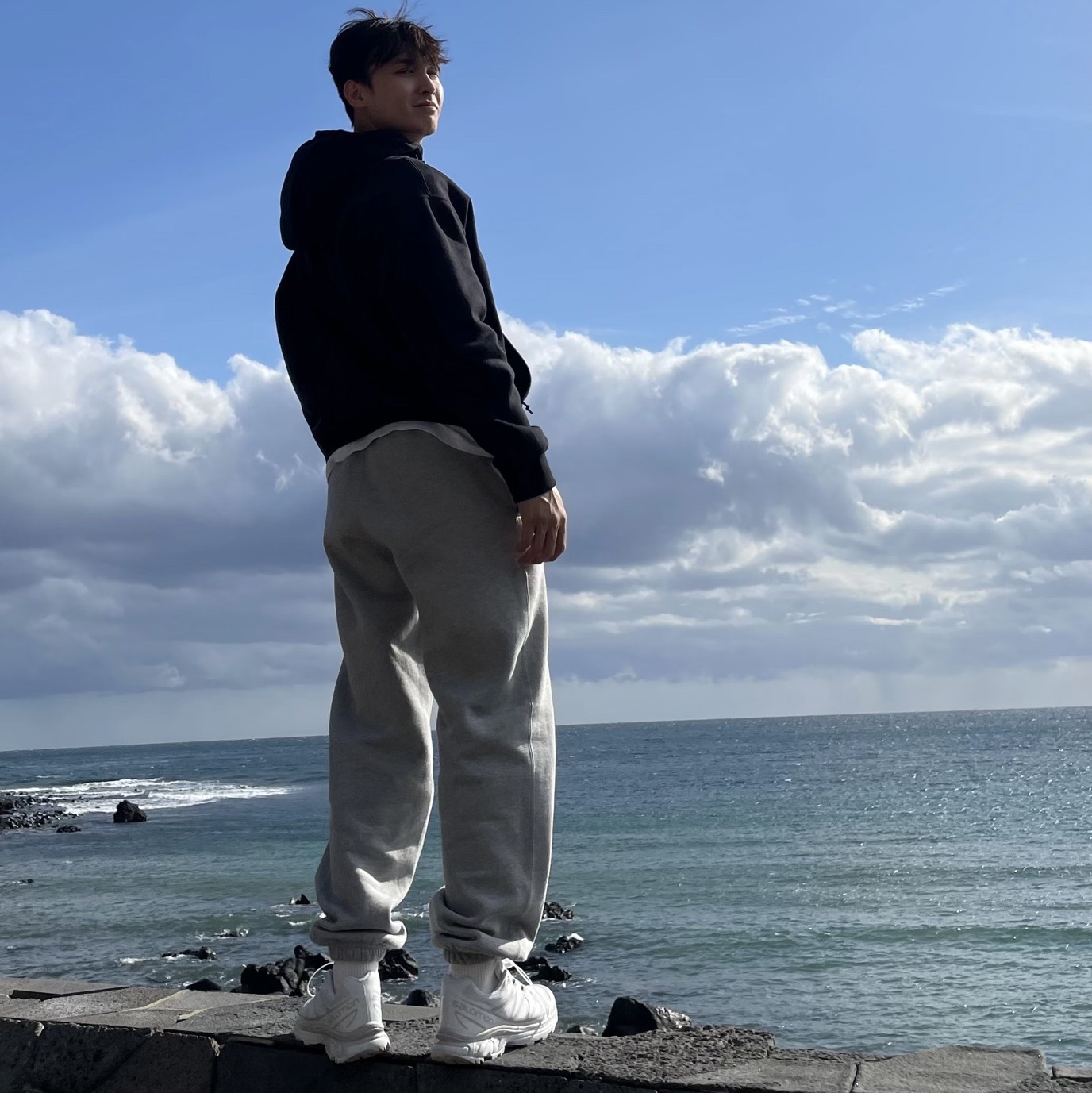 Salomon XT-6 ADV White, (W) Nike NRG Solo Swoosh Fleece Pants Dark Grey Heather - Asia 착용 스타일 - 1