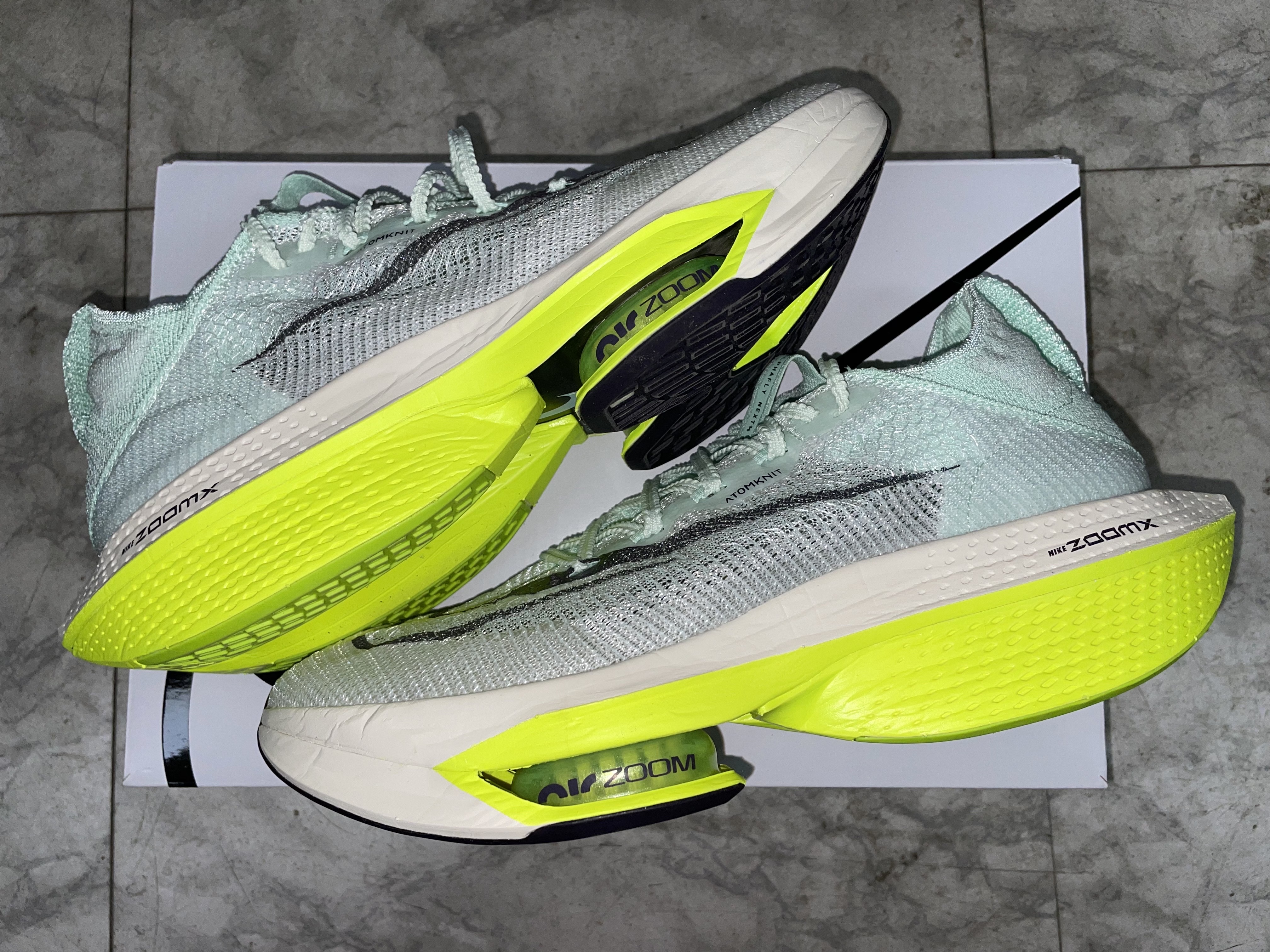 Nike Air Zoom Alphafly Next% 2 Mint Foam 착용 스타일