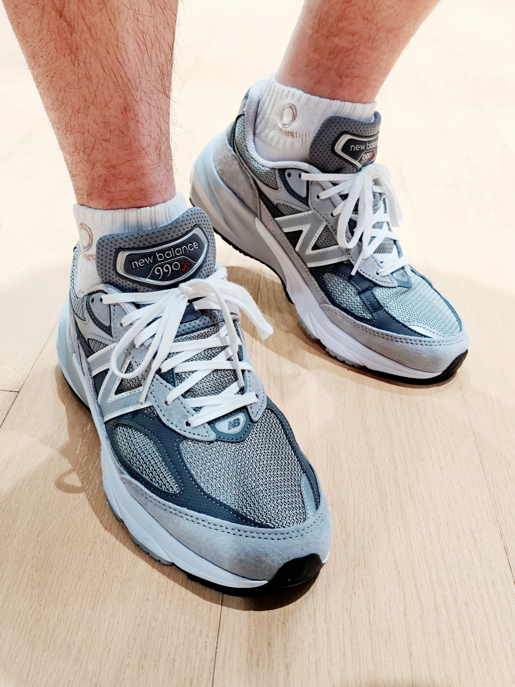 New Balance 990v6 Made in USA Grey - D Standard 착용 스타일 - 1