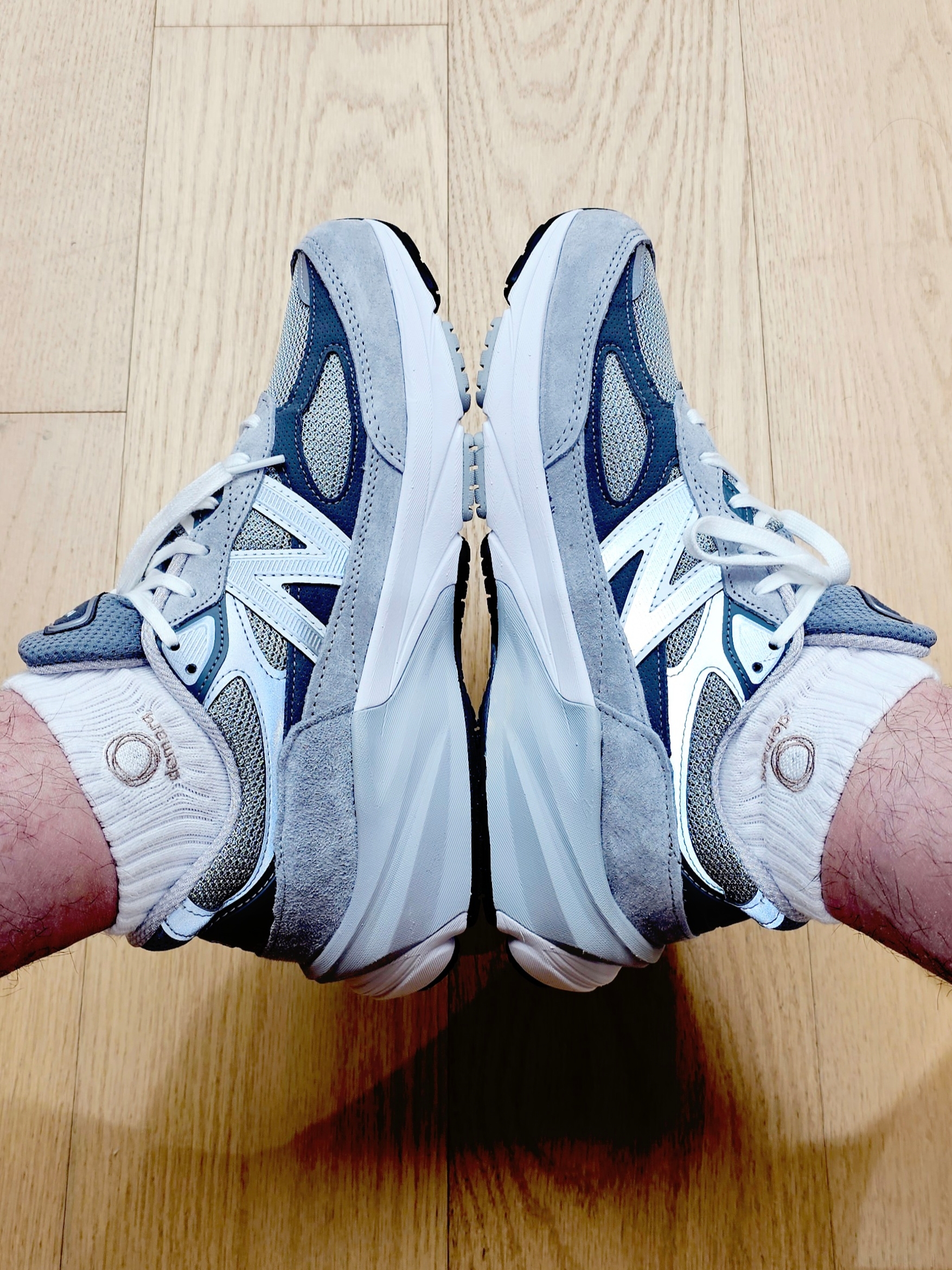 New Balance 990v6 Made in USA Grey - D Standard 착용 스타일 - 5