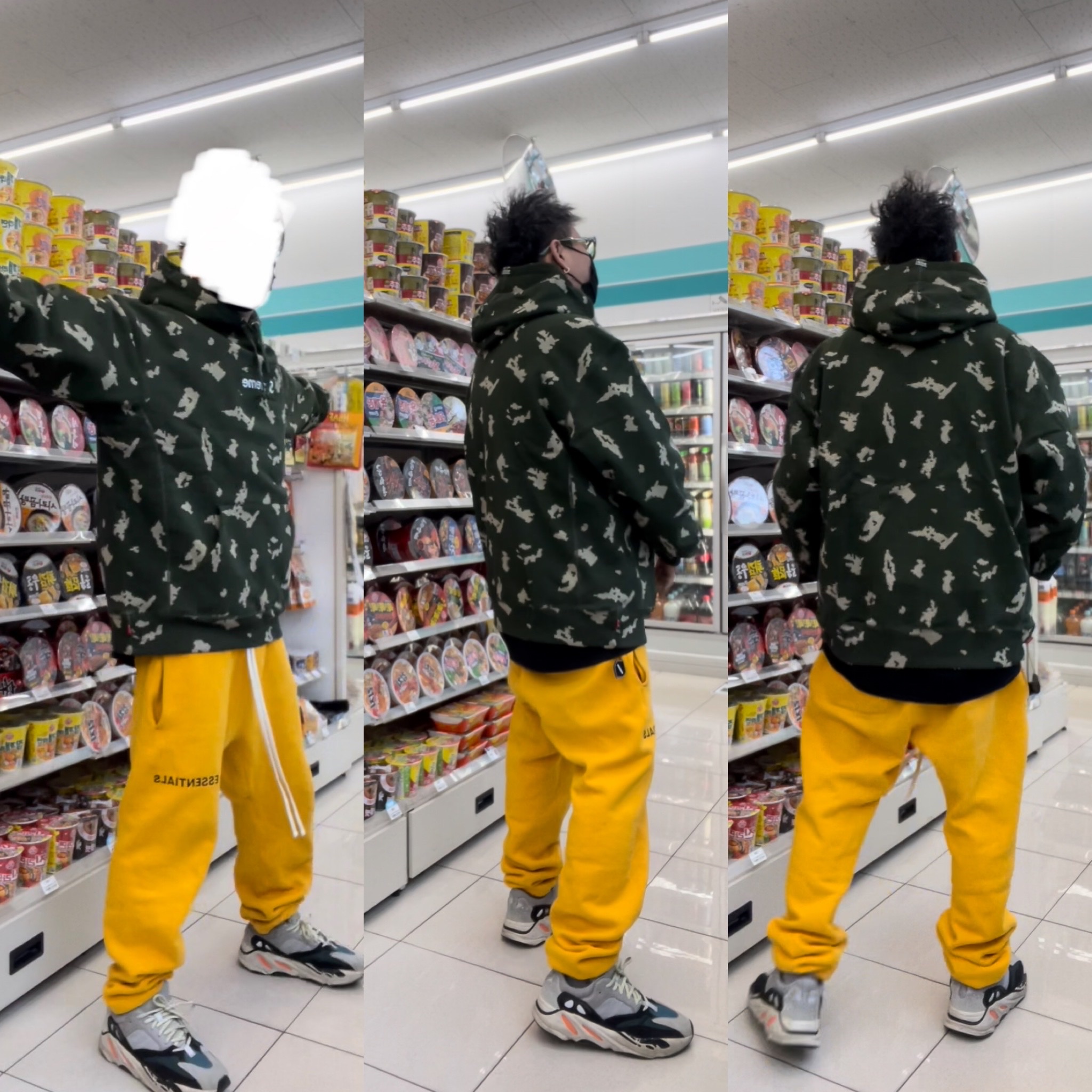 Supreme Box Logo Hooded Sweatshirt Olive Russian Camo - 21FW 착용 스타일 - 1