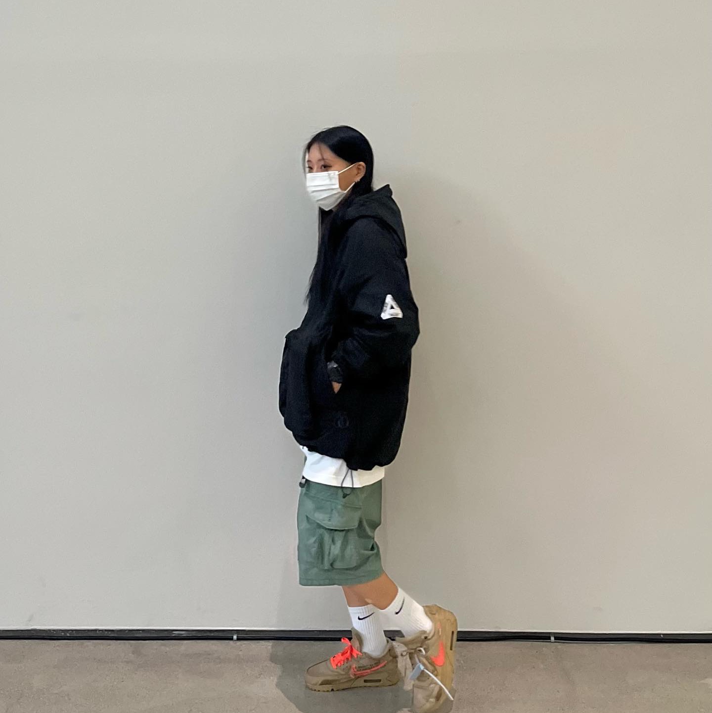 Palace Cell Net Jacket Black - 20FW, Palace Cell Net Jacket Beige - 20FW 착용 스타일