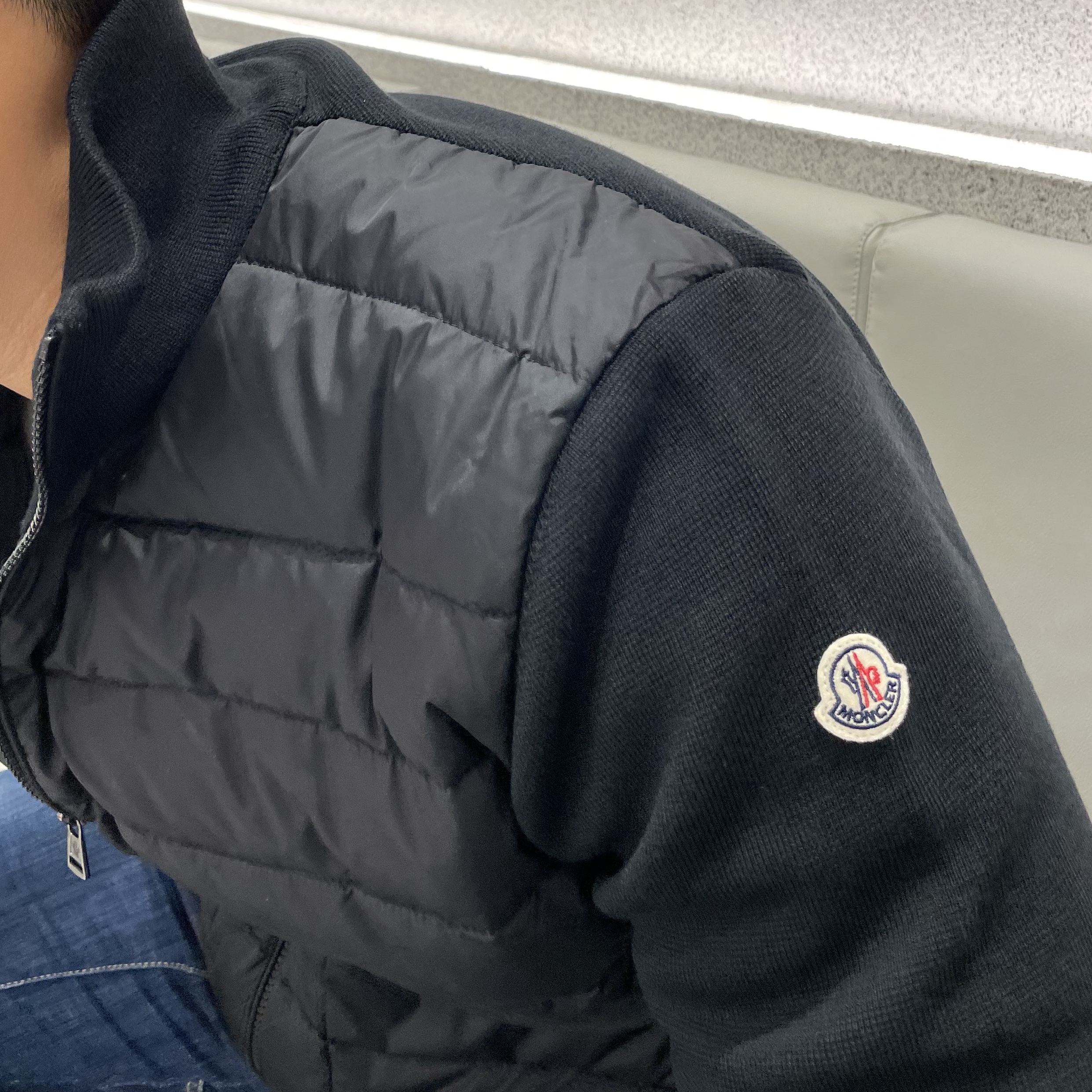 Moncler Padded Wool Cardigan Black - 22FW 착용 스타일