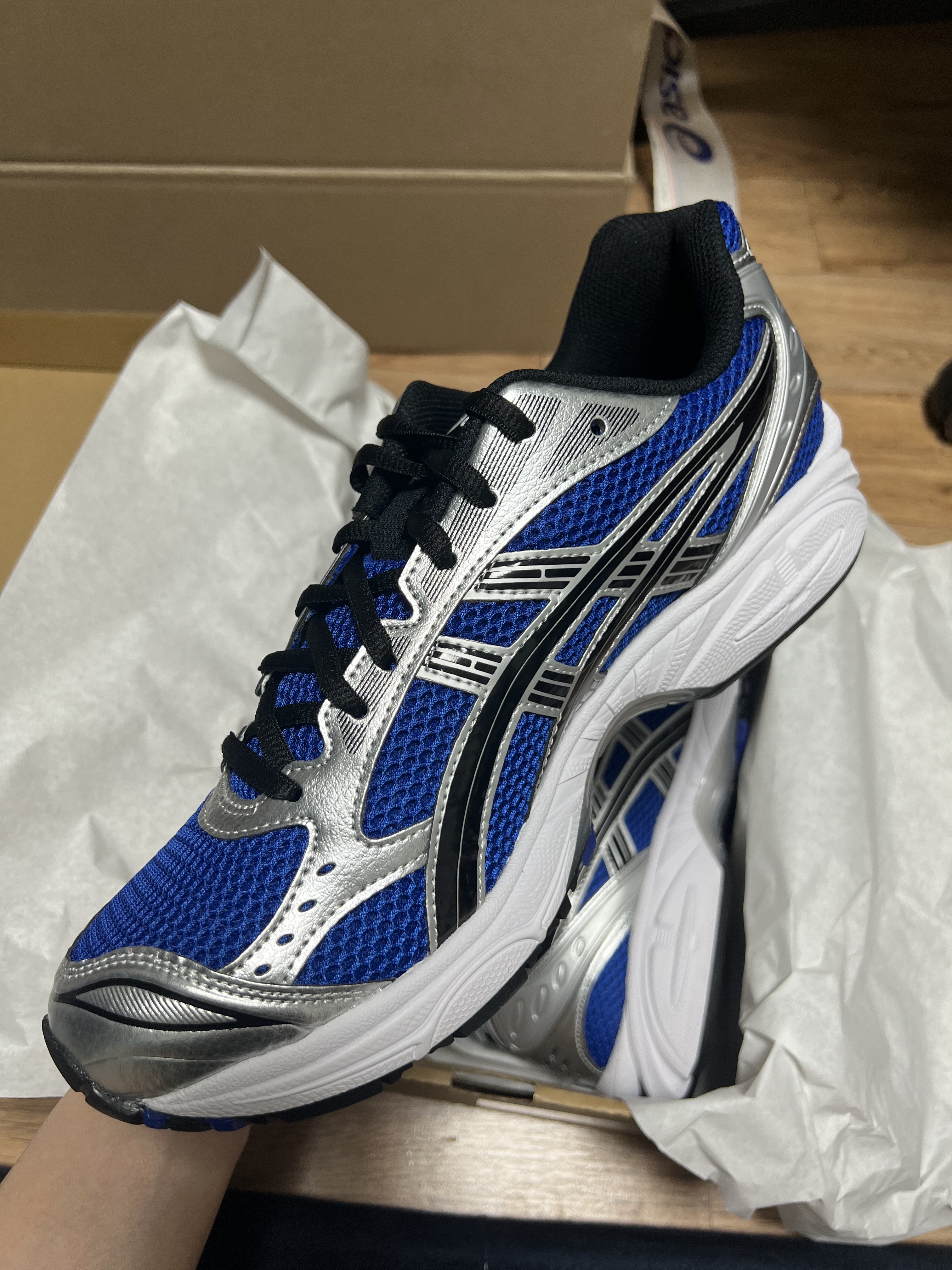 Asics Gel-Kayano 14 Monaco Blue Black 착용 스타일 - 2