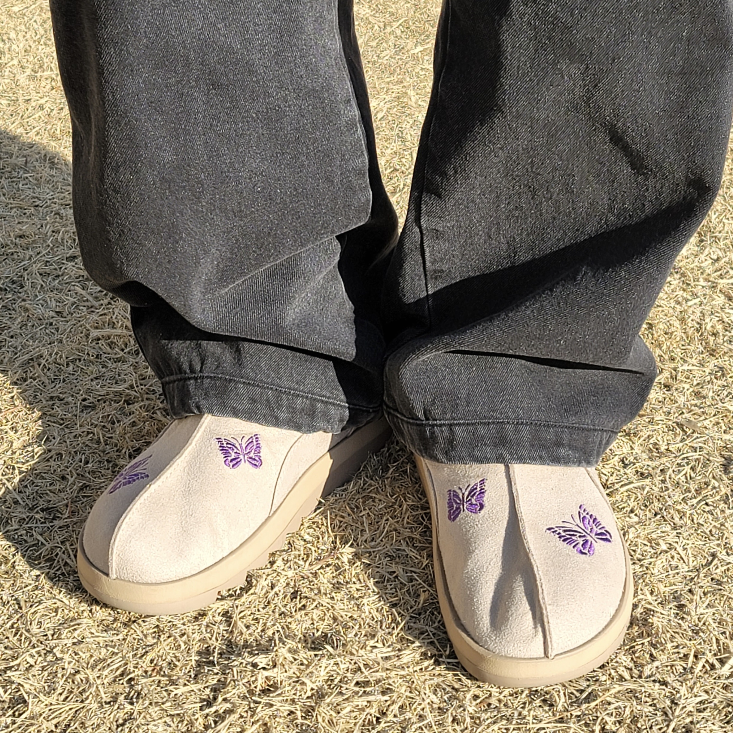 Reebok x Needles Beatnik Moc Modern Beige Extreme Purple 착용 스타일 - 1