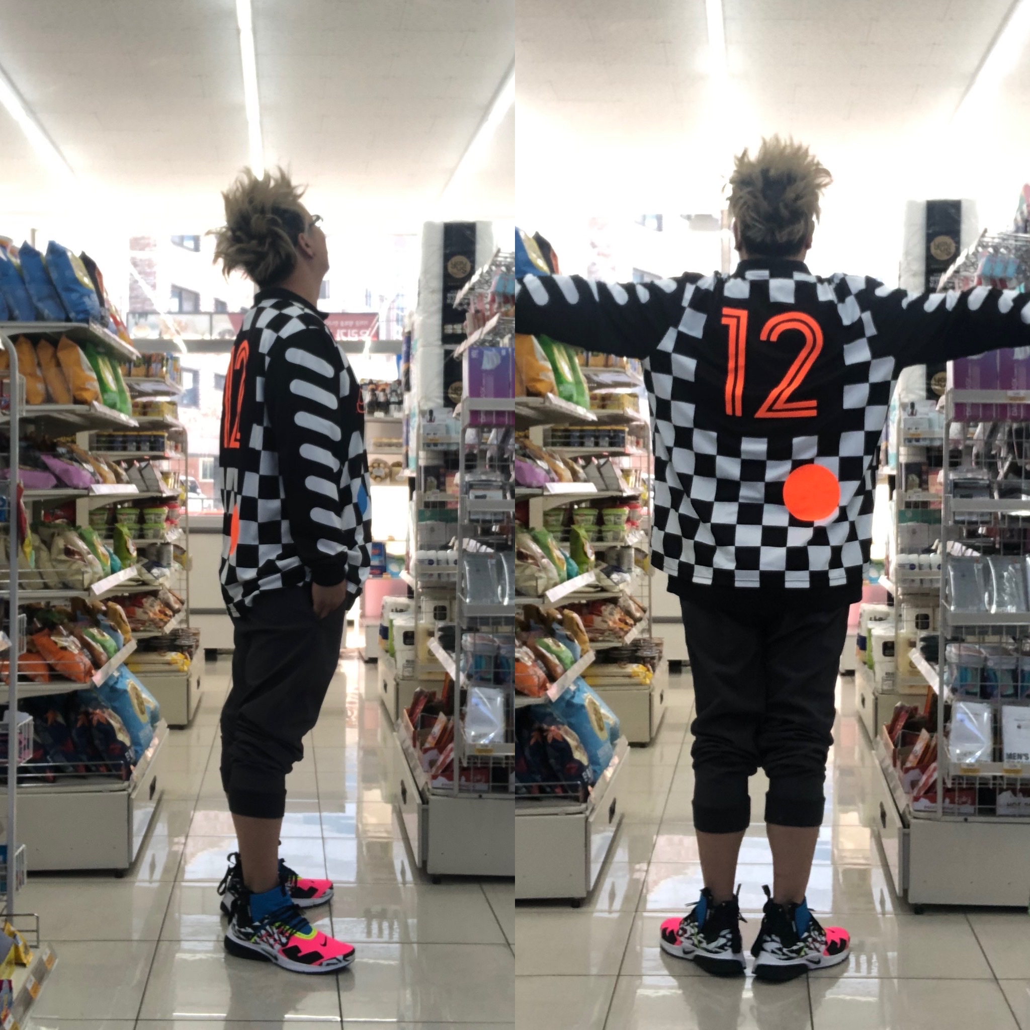 Nike x Acronym Air Presto Mid Racer Pink 착용 스타일