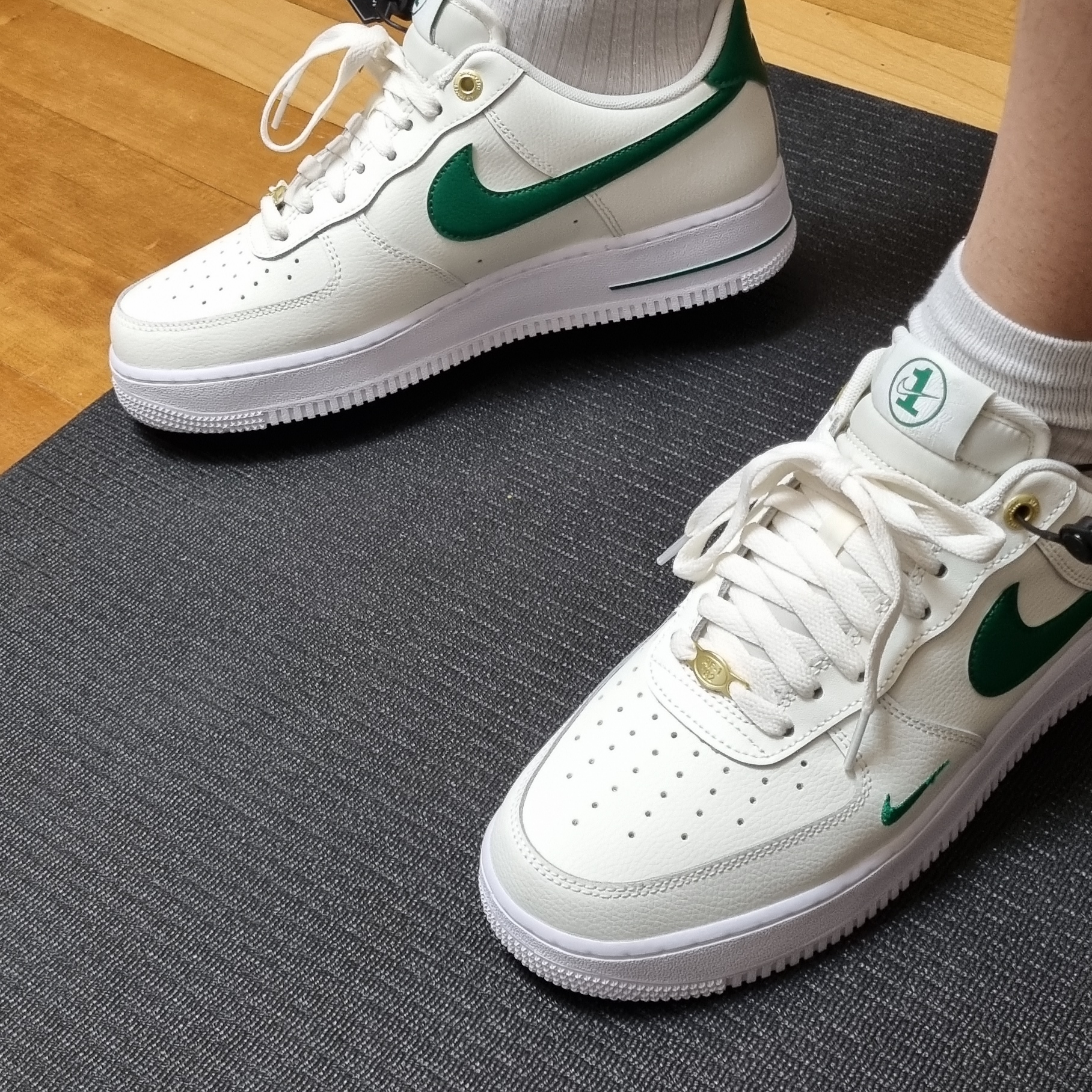 Nike Air Force 1 '07 LV8 40th Anniversary Join Forces Sail Malachite 착용 스타일