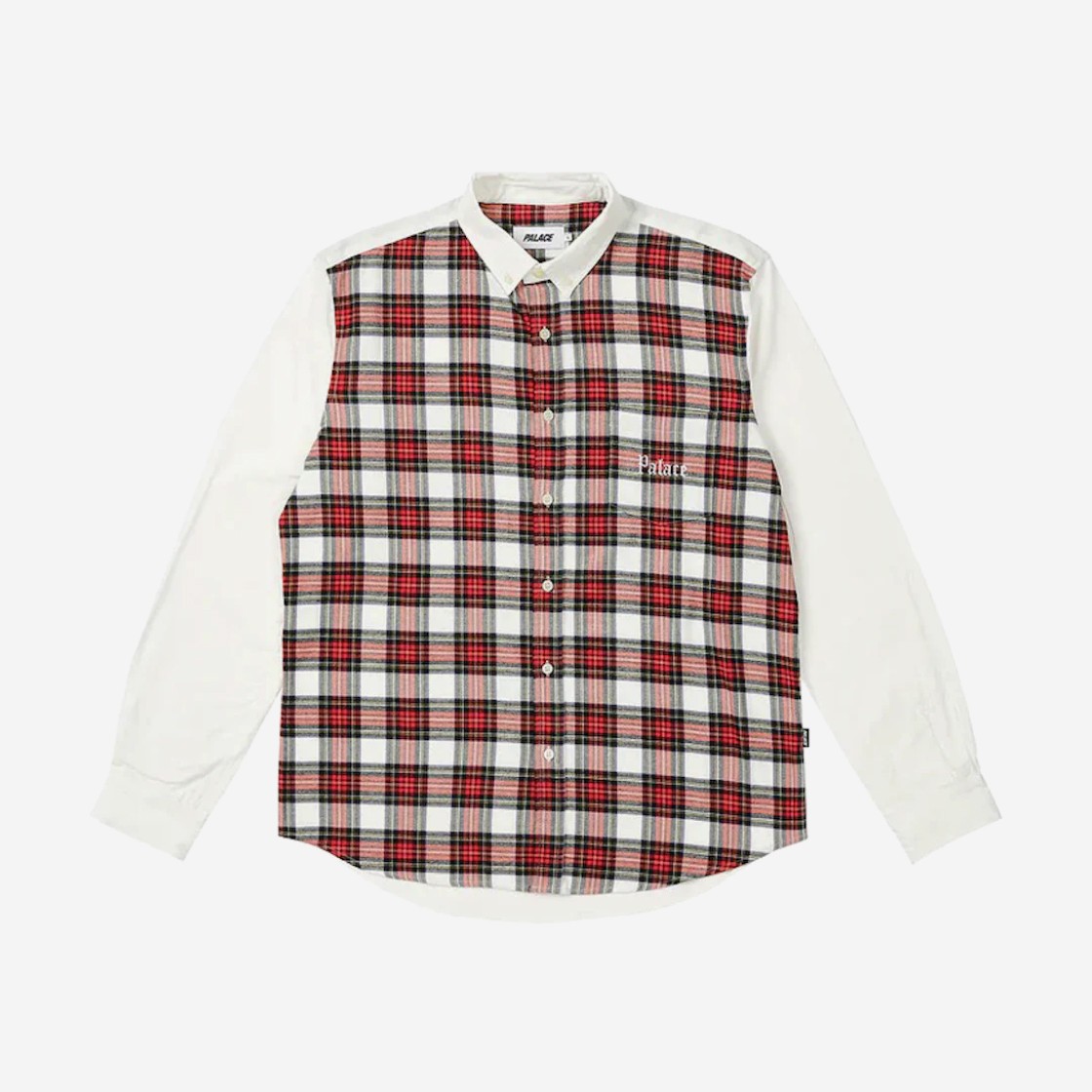 Palace Check Panel Chambray Shirt White - 23SS 상세 이미지 1