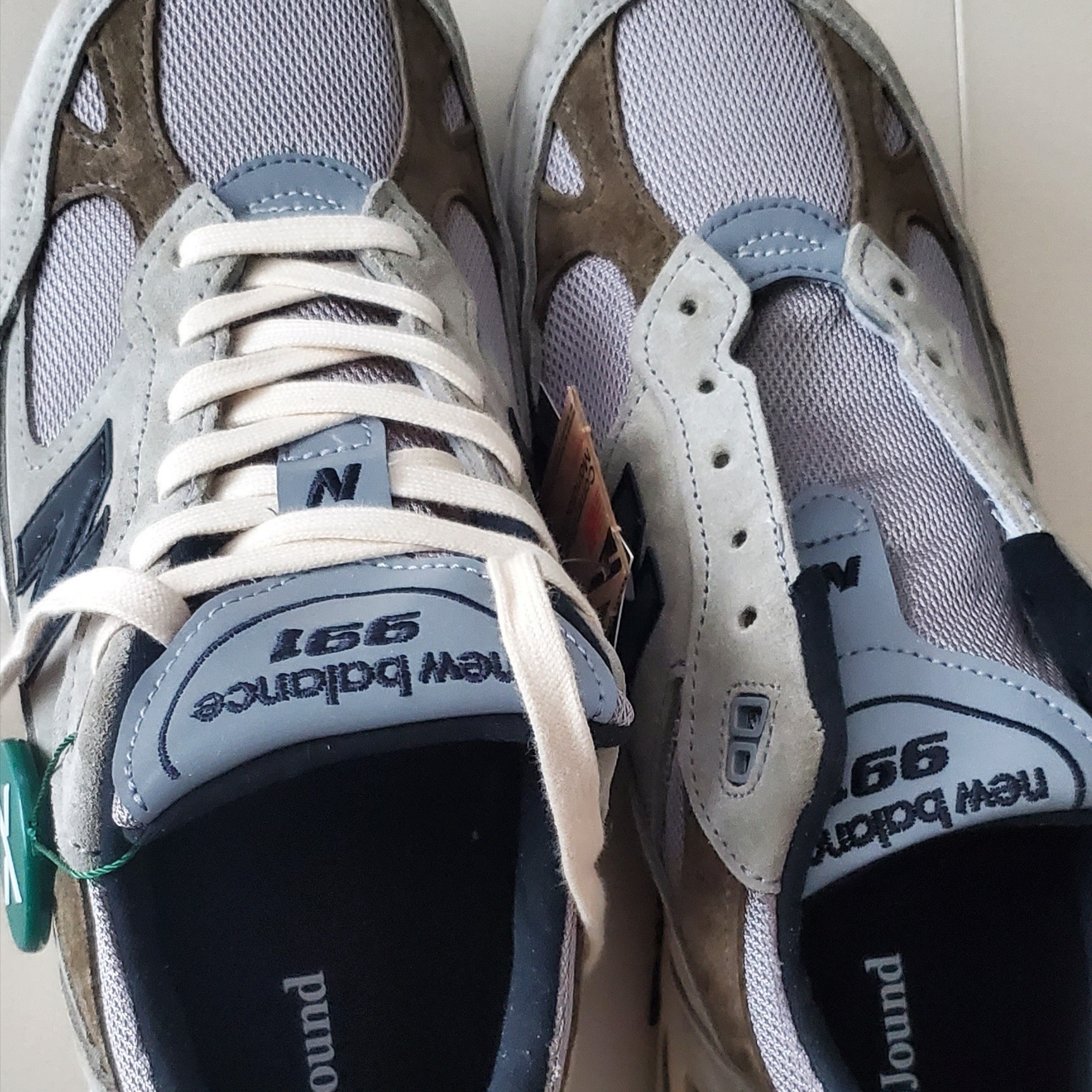 New Balance x JJJJound 991 Made in UK Grey 착용 스타일 - 2
