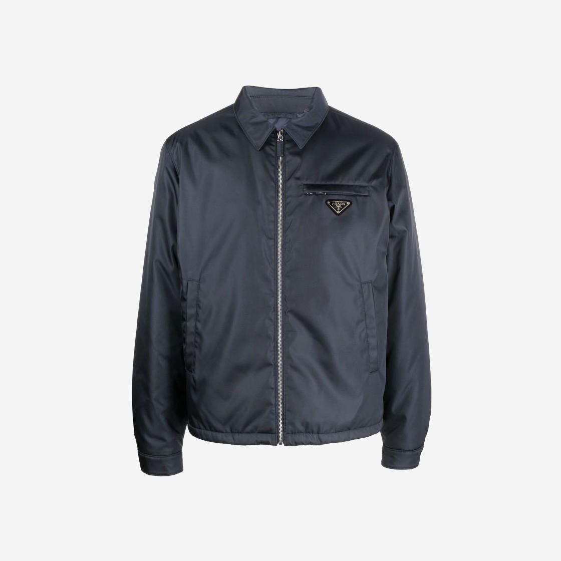 Prada Re-Nylon Padded Shirt Jacket Blue 상세 이미지 1