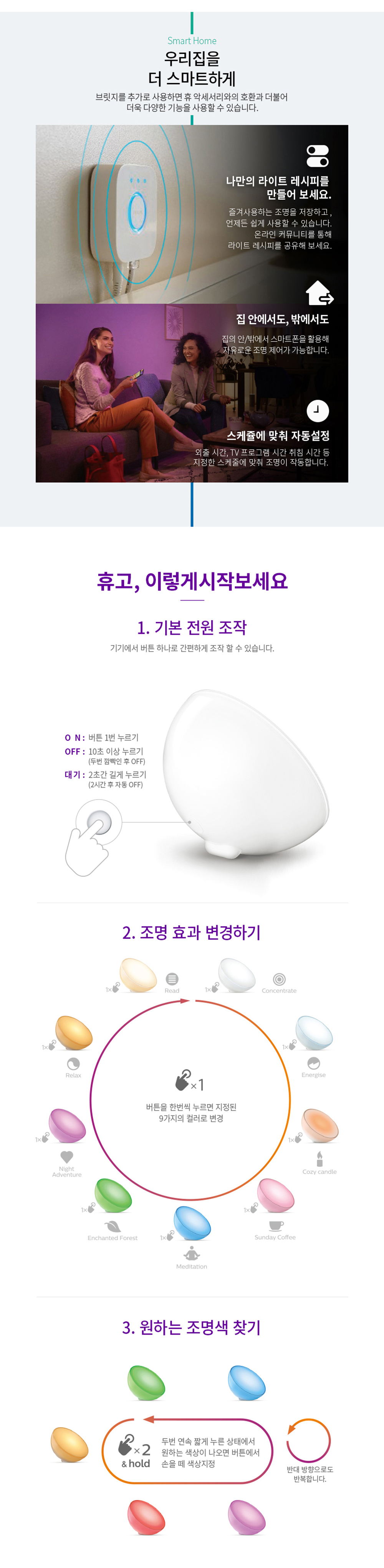 필립스 휴 고 V2 Philips Hue KREAM