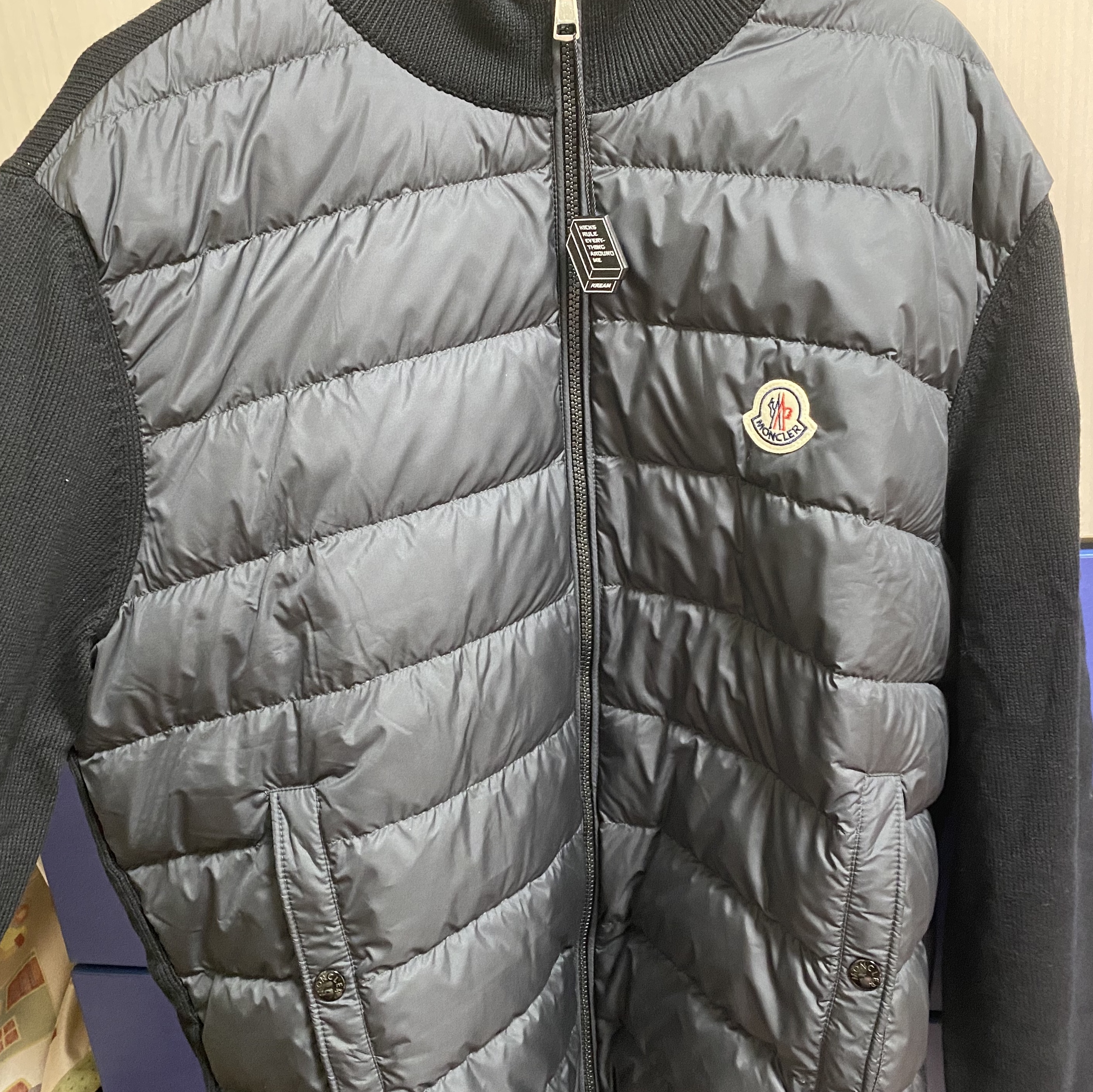 Moncler Padded Wool Cardigan Black - 23SS 착용 스타일
