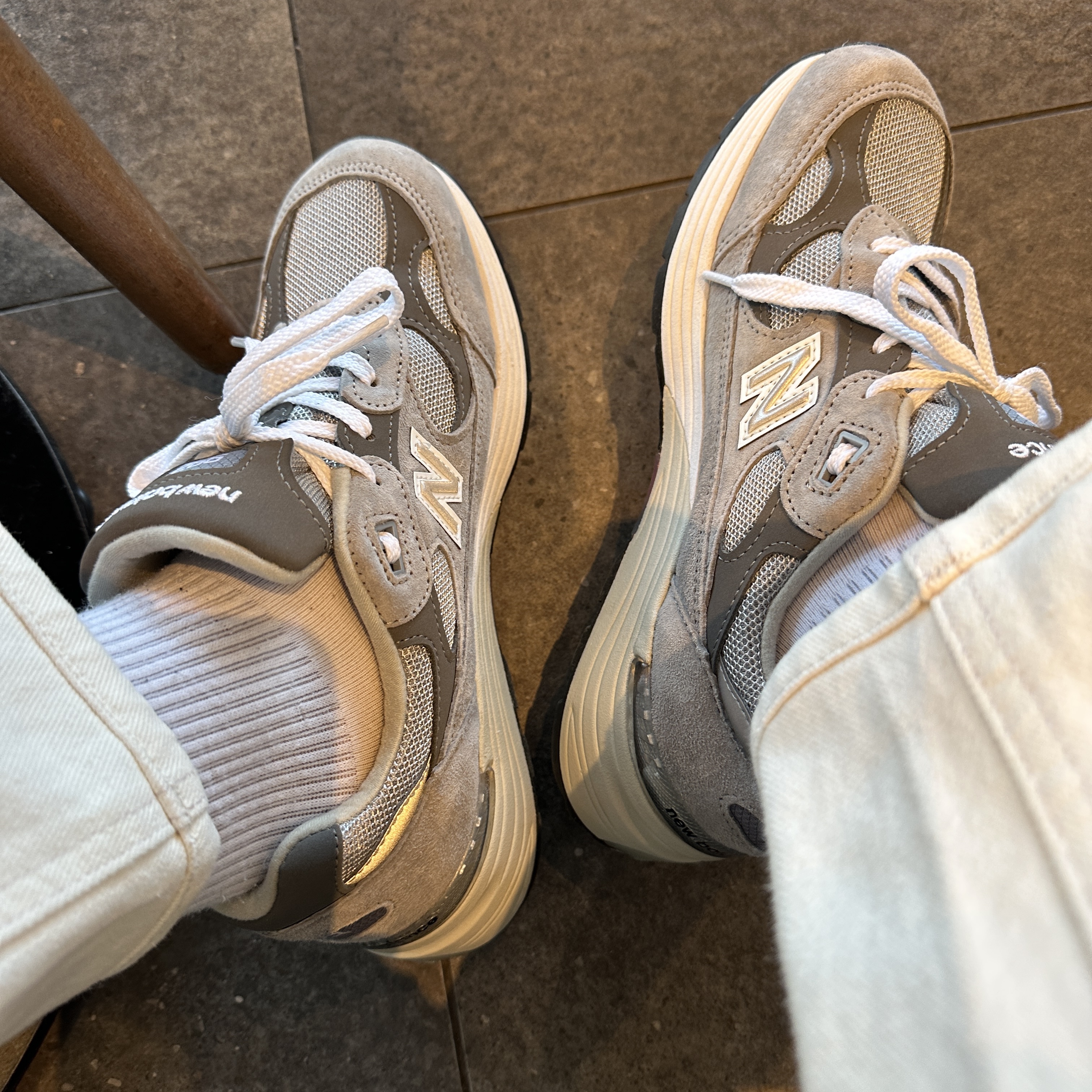 New Balance 992 Made in USA Grey - D Standard 착용 스타일