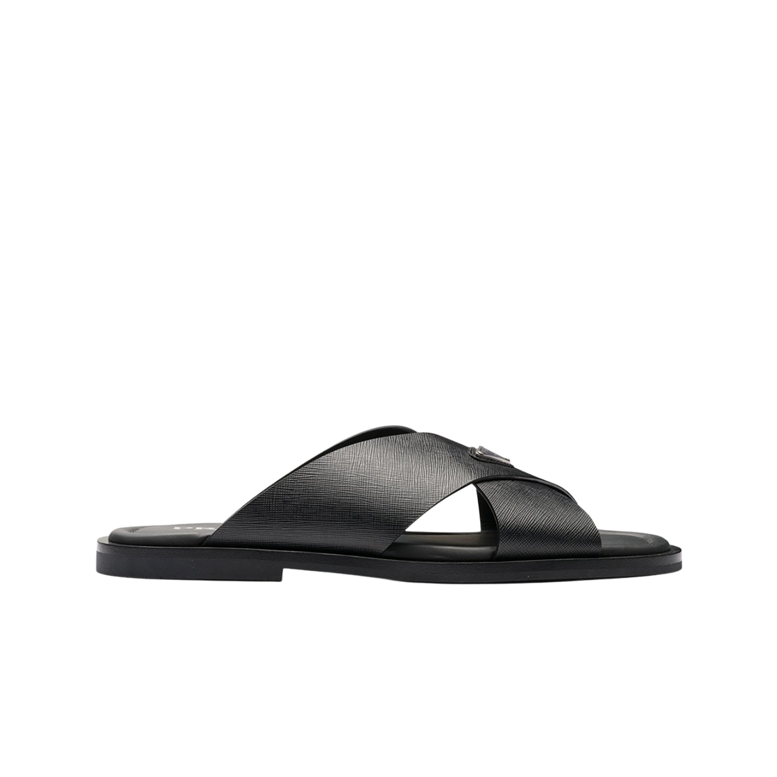 프라다 사피아노 레더 크리스크로스 샌들 블랙(Prada Saffiano Leather Crisscross Sandals Black) - 1