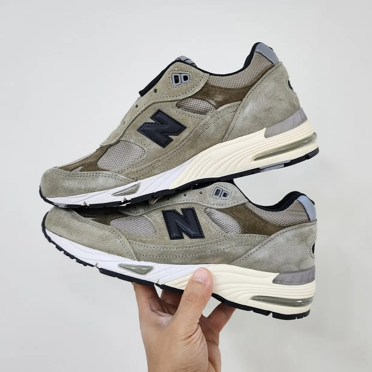 New Balance x JJJJound 991 Made in UK Grey, (W) New Balance x JJJJound 991 Made in UK Grey 착용 스타일 - 4