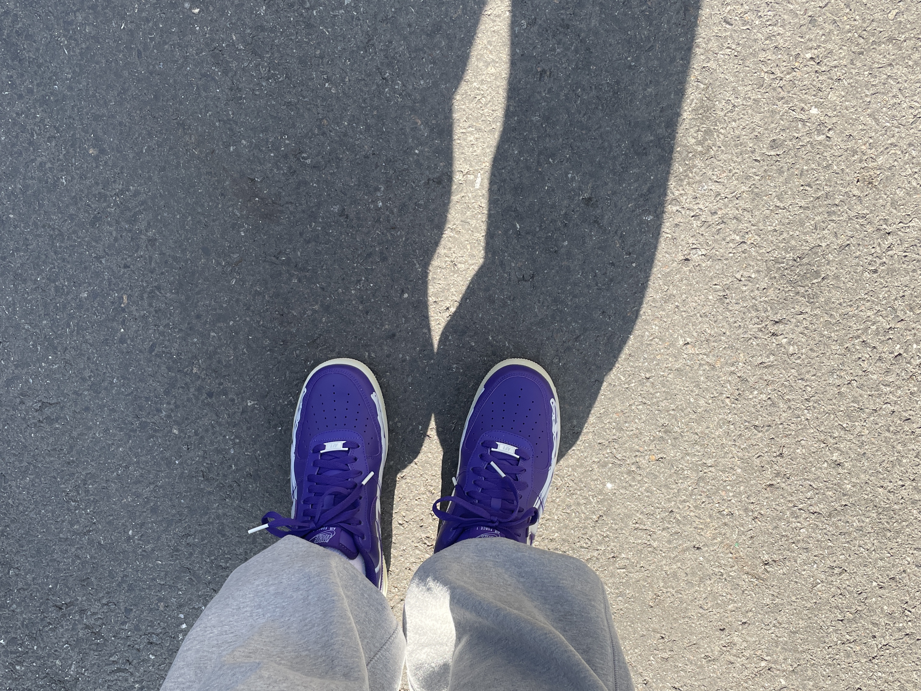 Nike Air Force 1 Low '07 Purple Skeleton 착용 스타일